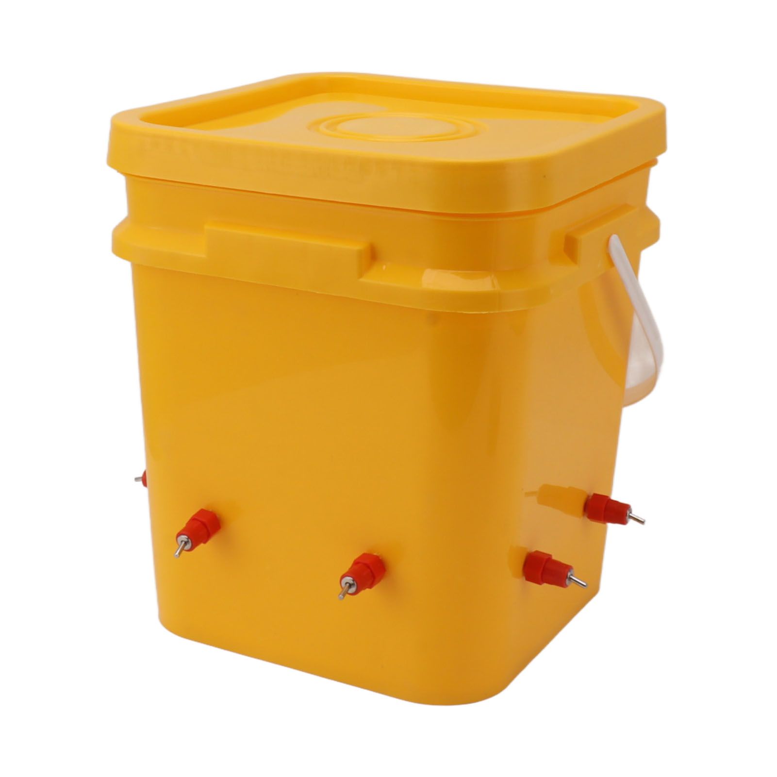 Automatic Chicken Waterer Cup with 12L Handheld Barrel Poultry Drinking Equipemnt for Goose Duck Bucket + Butt Red Head - Image 5