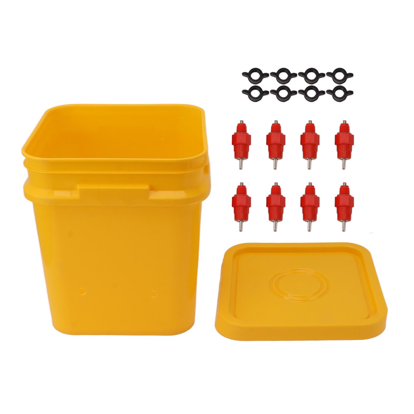 Automatic Chicken Waterer Cup with 12L Handheld Barrel Poultry Drinking Equipemnt for Goose Duck Bucket + Butt Red Head - Image 8