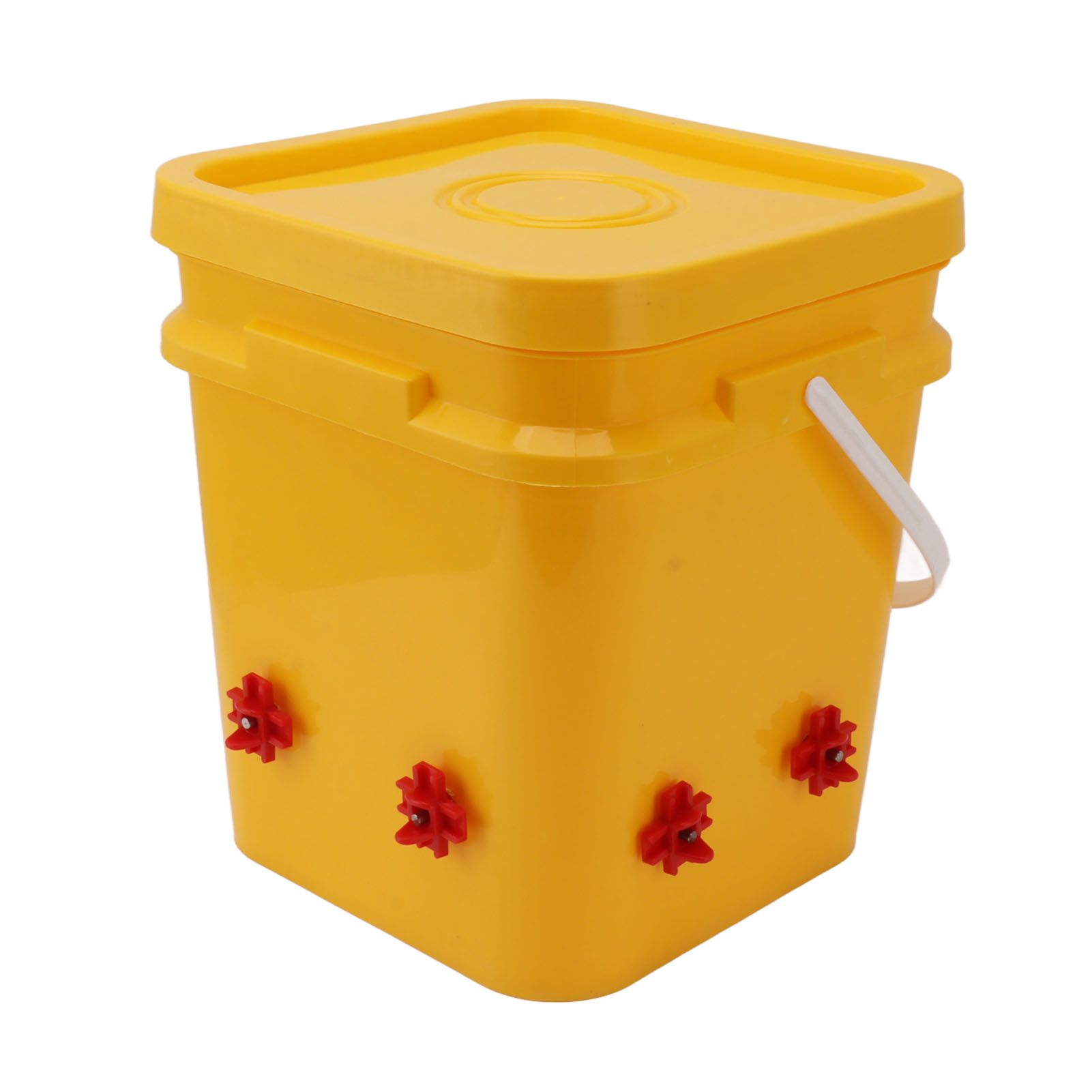 Automatic Chicken Waterer Cup with 12L Handheld Barrel Poultry Drinking Equipemnt for Goose Duck Bucket + Four Corner Drinker + Black Screws - Image 5