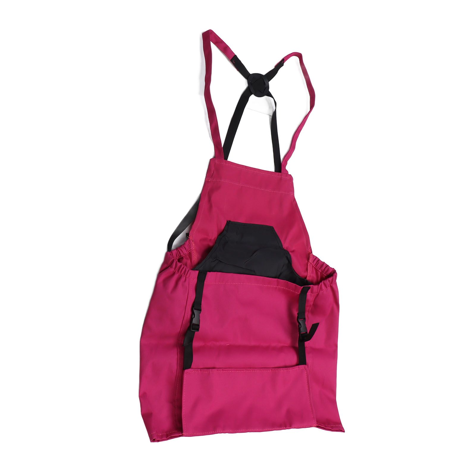 Harvest Bag Fruit Picking Apron Large Capacity Oxford Cloth Quick Release Garden Pouch for Orchard Garden Farm Rose Red - Image 3