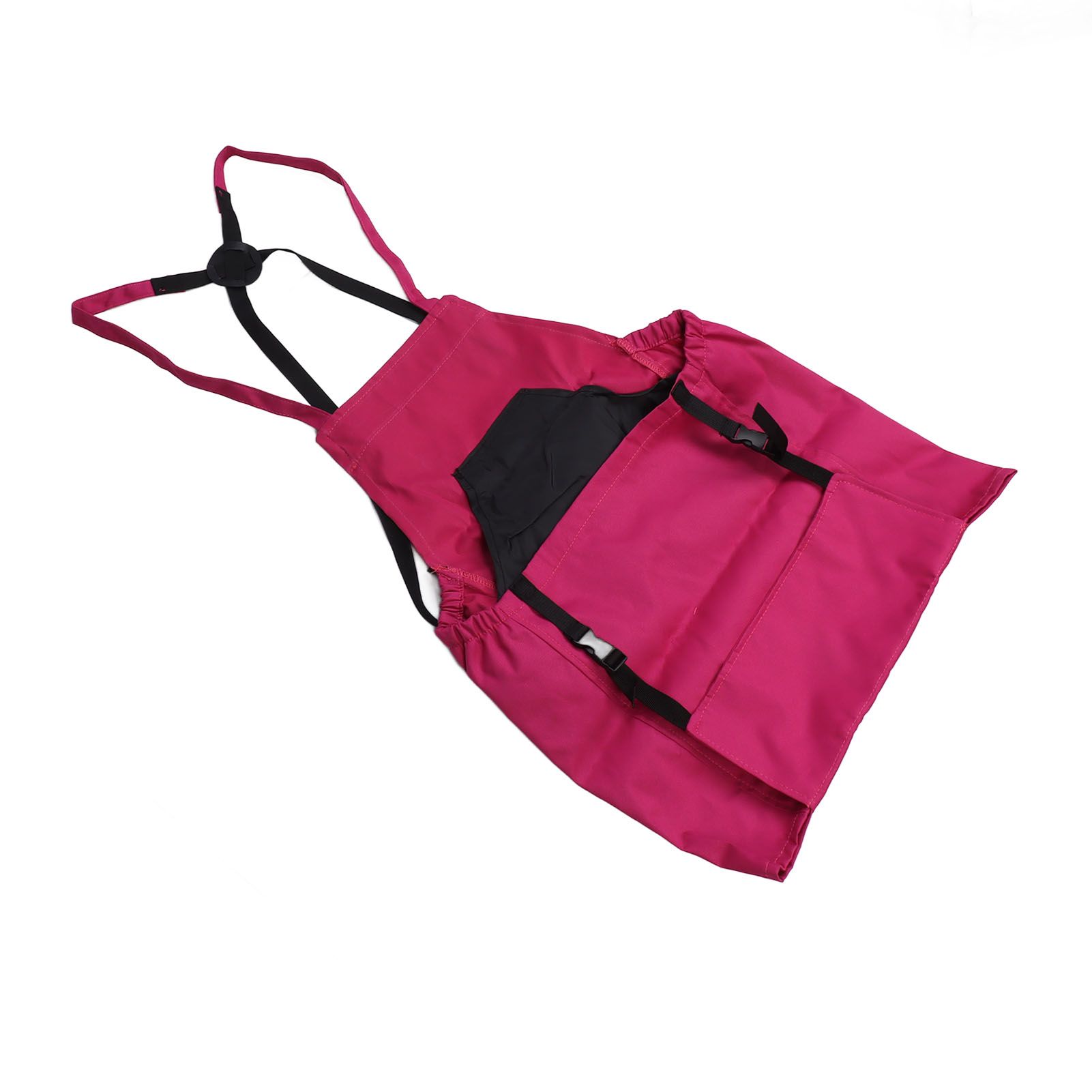 Harvest Bag Fruit Picking Apron Large Capacity Oxford Cloth Quick Release Garden Pouch for Orchard Garden Farm Rose Red - Image 4