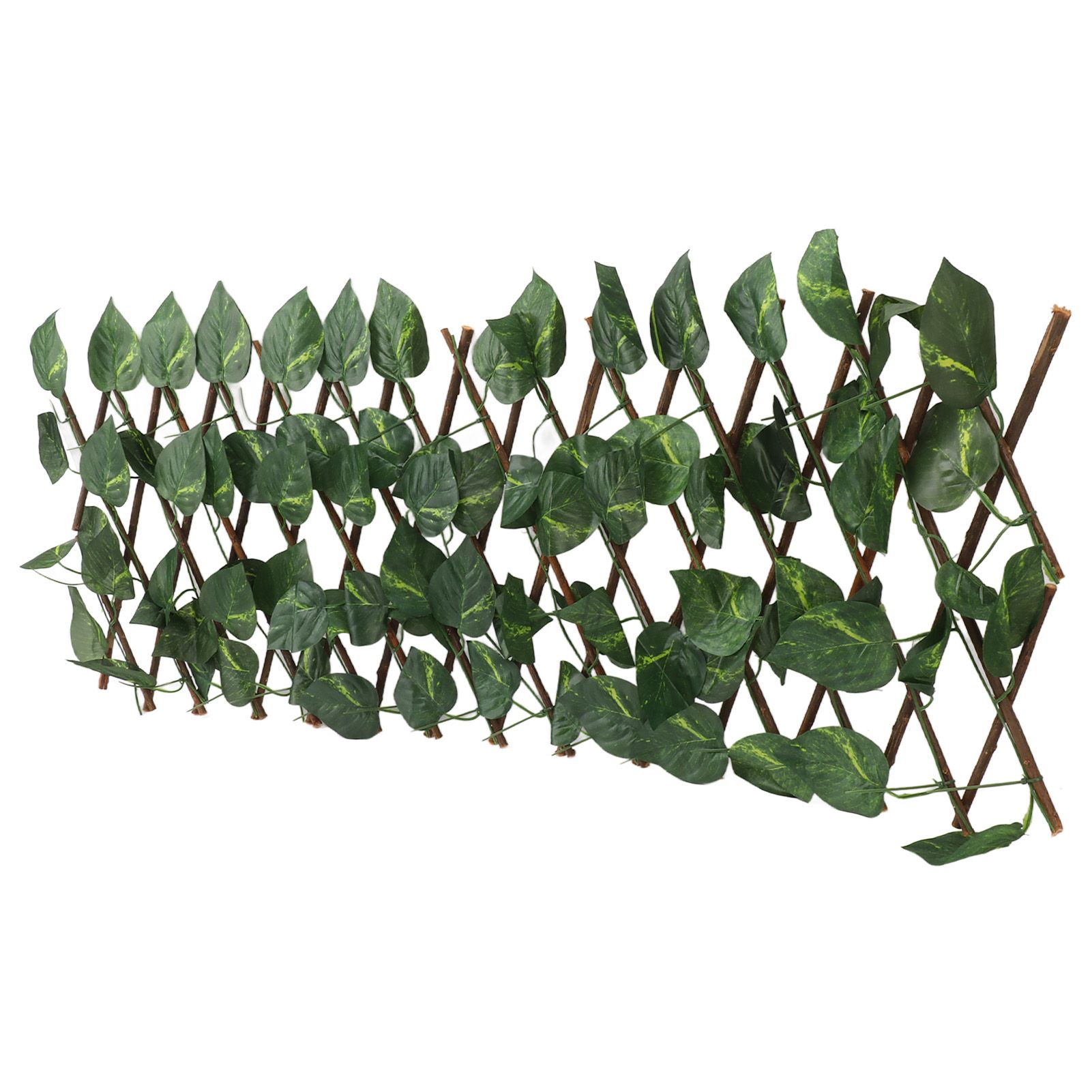 Artificial Hedges Fence Simulation Expandable Sun Protection Waterproof Artificial Topiary Hedge Plant for Garden Epipremnum Aureum Leaves - Image 5