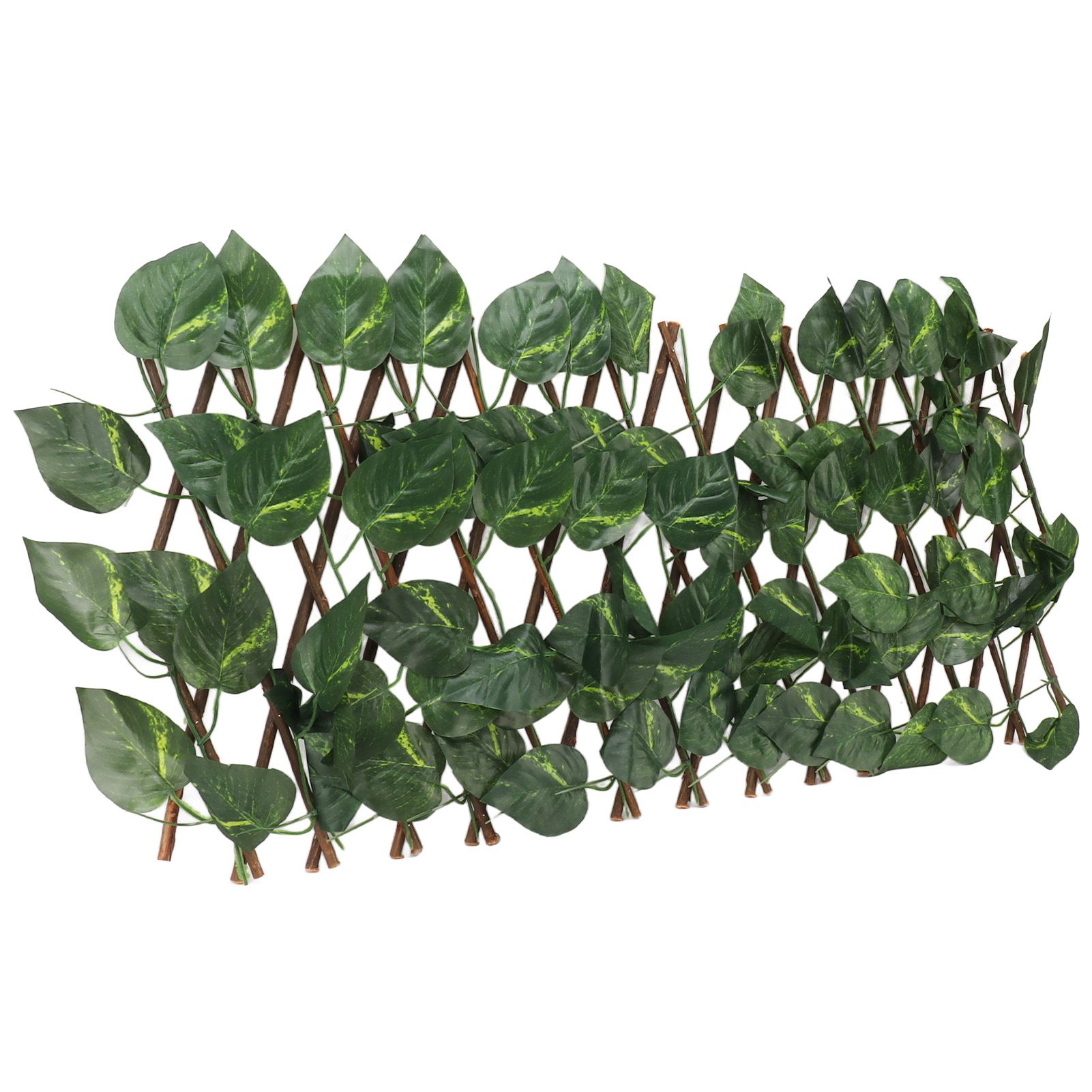Artificial Hedges Fence Simulation Expandable Sun Protection Waterproof Artificial Topiary Hedge Plant for Garden Epipremnum Aureum Leaves - Image 6