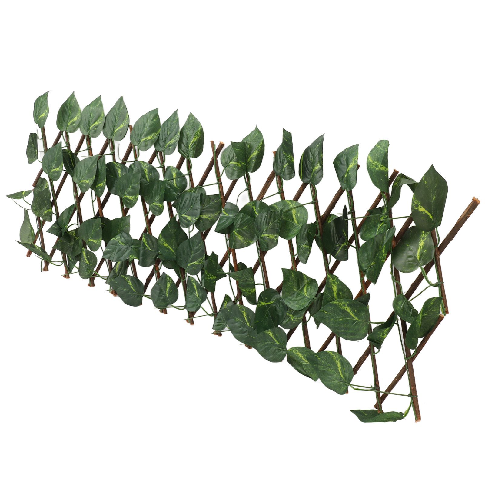 Artificial Hedges Fence Simulation Expandable Sun Protection Waterproof Artificial Topiary Hedge Plant for Garden Epipremnum Aureum Leaves - Image 7