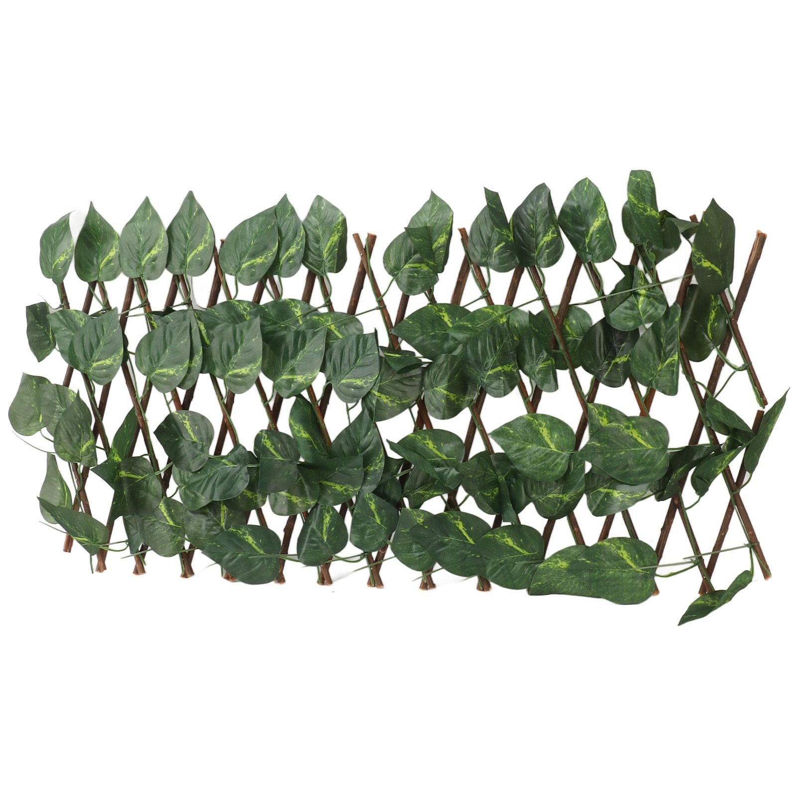 Artificial Hedges Fence Simulation Expandable Sun Protection Waterproof Artificial Topiary Hedge Plant for Garden Epipremnum Aureum Leaves - Image 8
