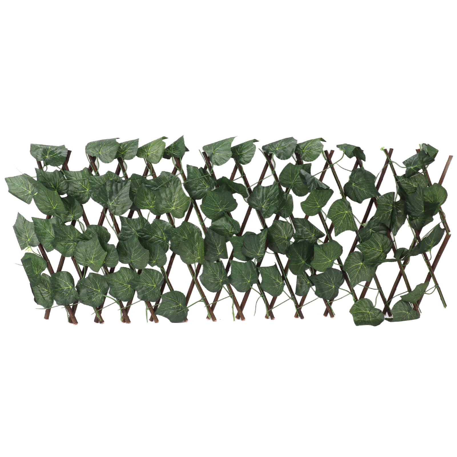 Artificial Hedges Fence Simulation Expandable Sun Protection Waterproof Artificial Topiary Hedge Plant for Garden Grape Leaves - Image 1