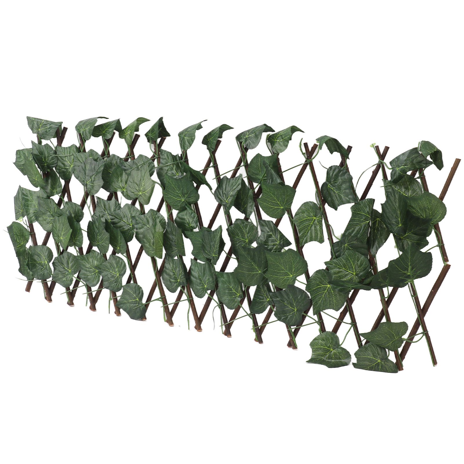 Artificial Hedges Fence Simulation Expandable Sun Protection Waterproof Artificial Topiary Hedge Plant for Garden Grape Leaves - Image 2