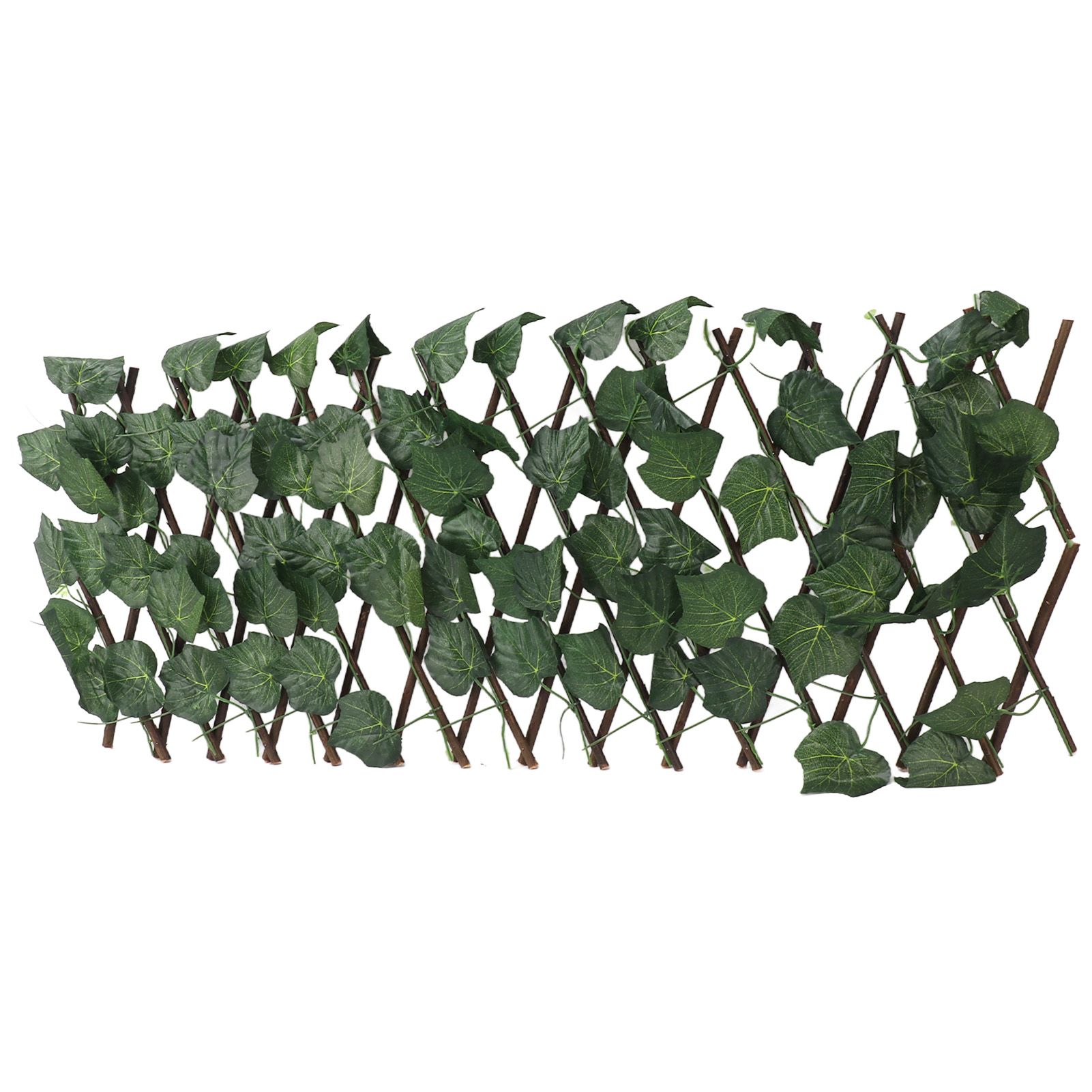 Artificial Hedges Fence Simulation Expandable Sun Protection Waterproof Artificial Topiary Hedge Plant for Garden Grape Leaves - Image 4