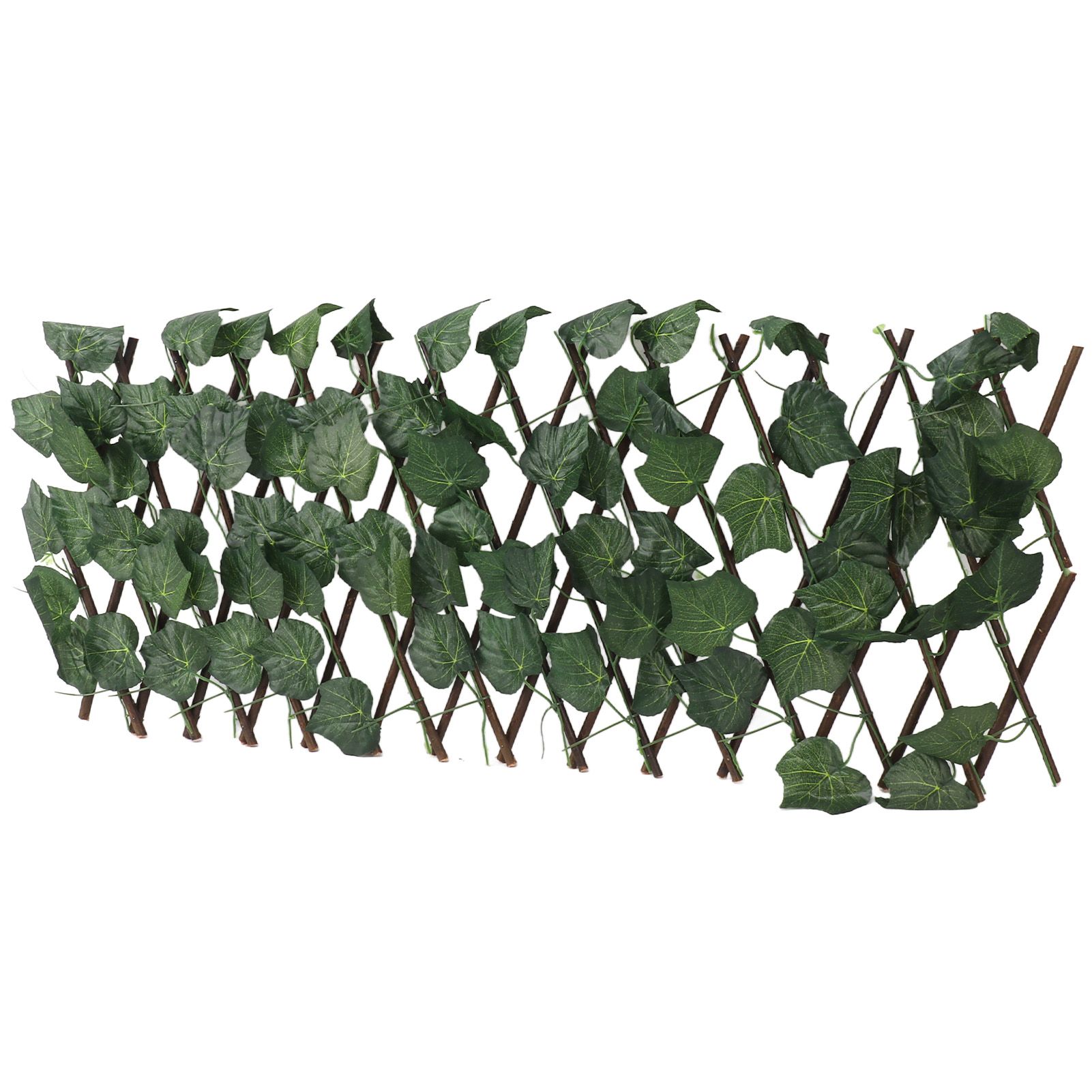 Artificial Hedges Fence Simulation Expandable Sun Protection Waterproof Artificial Topiary Hedge Plant for Garden Grape Leaves - Image 7