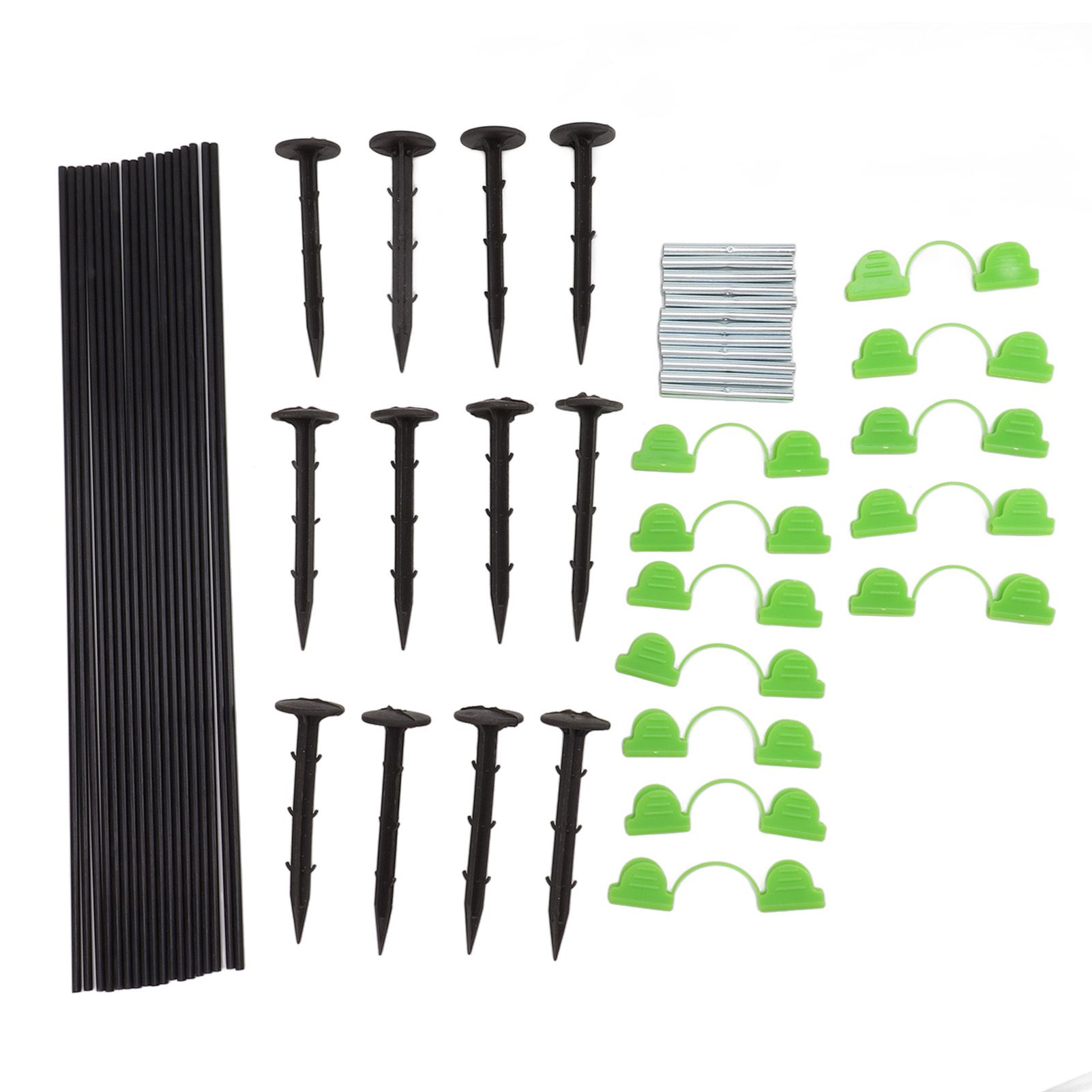 18 Fiberglass Rods 12 Connecting Pipes 12 Clips 12 Garden Stakes for Greenhouse Garden Raised Bed Grow Tunnel - Image 4