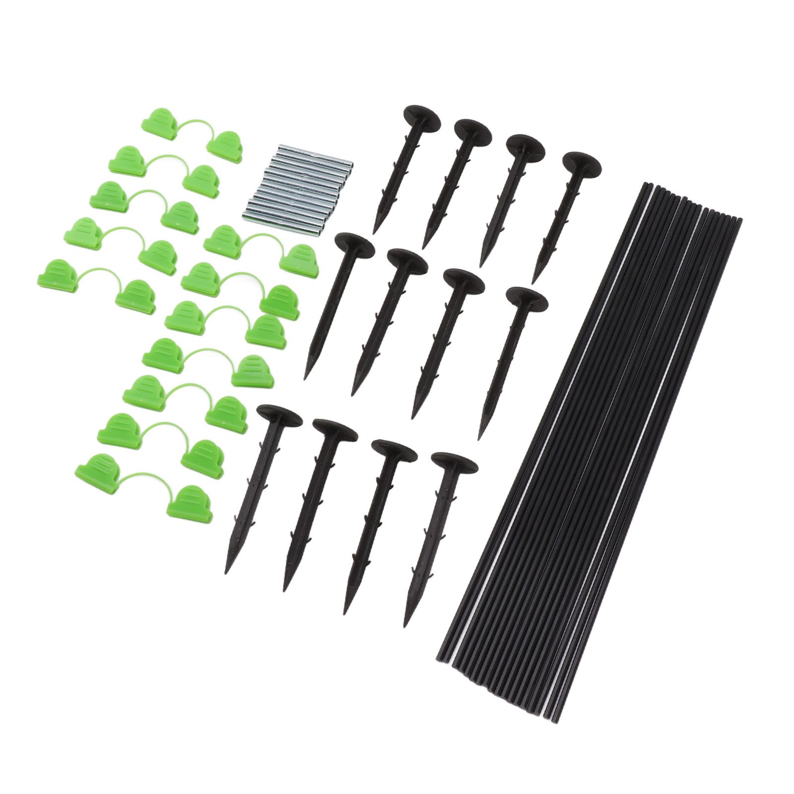 18 Fiberglass Rods 12 Connecting Pipes 12 Clips 12 Garden Stakes for Greenhouse Garden Raised Bed Grow Tunnel - Image 5
