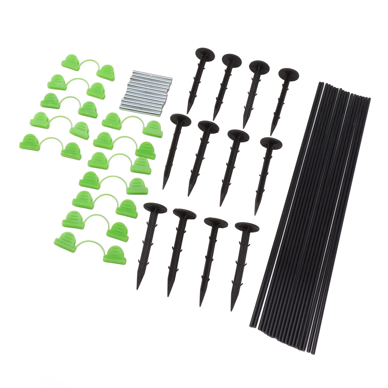 18 Fiberglass Rods 12 Connecting Pipes 12 Clips 12 Garden Stakes for Greenhouse Garden Raised Bed Grow Tunnel - Image 7