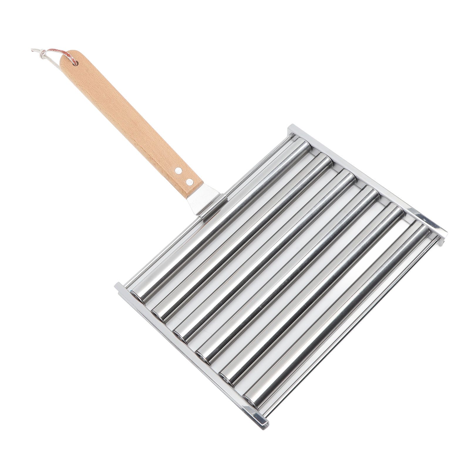 Detachable Stainless Steel Hot Dog Sausage Roller Rack Steamer With Extra Long Wood Handle 4 Skewers 6 Stick Design BBQ Tools S - Image 7