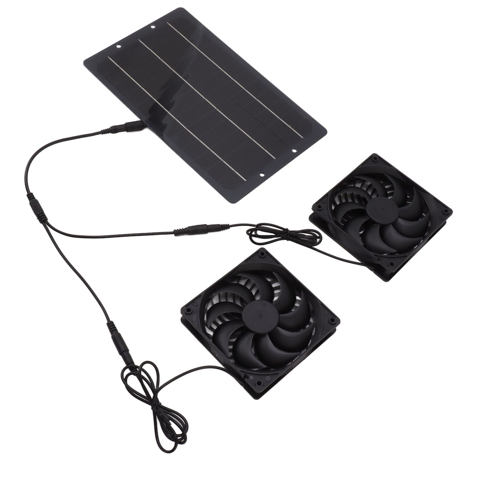 10W Solar Panel Fan Kit Weatherproof Solar Powered Dual Exhaust Fan Wall Mounted for Chicken Coops Greenhouses Sheds - Image 4