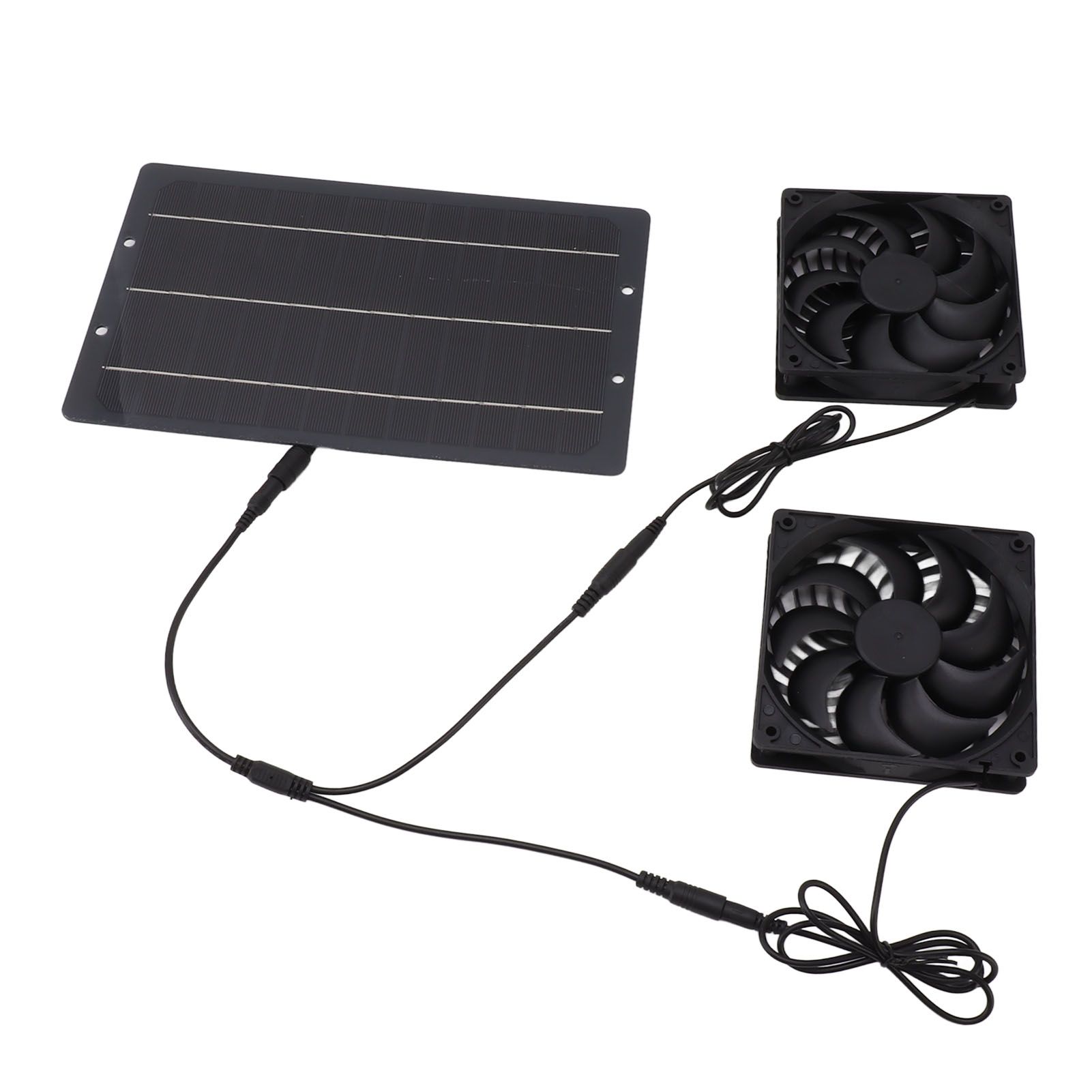 10W Solar Panel Fan Kit Weatherproof Solar Powered Dual Exhaust Fan Wall Mounted for Chicken Coops Greenhouses Sheds - Image 5