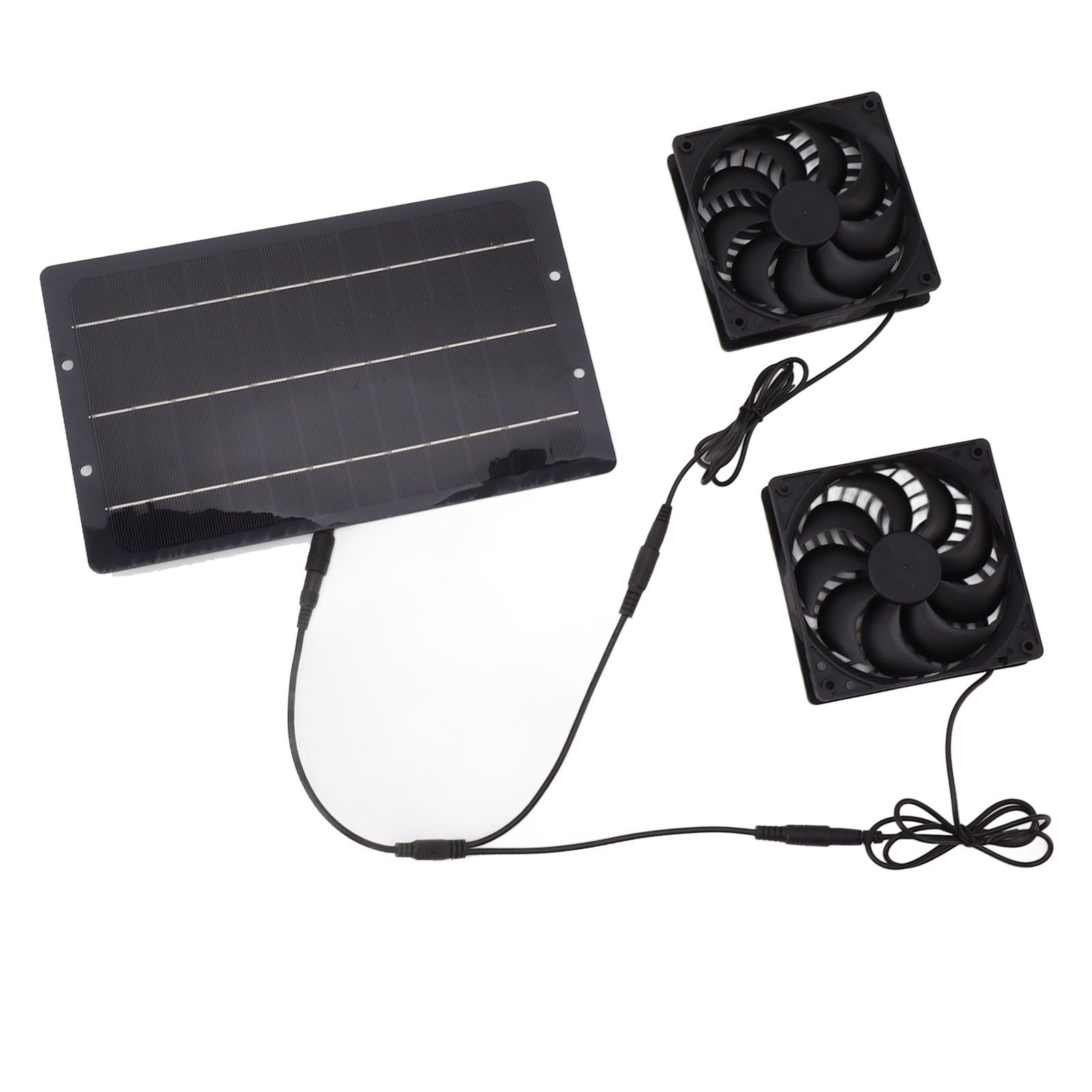 10W Solar Panel Fan Kit Weatherproof Solar Powered Dual Exhaust Fan Wall Mounted for Chicken Coops Greenhouses Sheds - Image 6