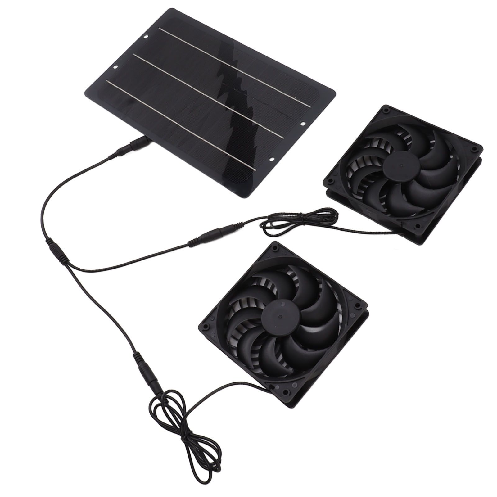 10W Solar Panel Fan Kit Weatherproof Solar Powered Dual Exhaust Fan Wall Mounted for Chicken Coops Greenhouses Sheds - Image 7