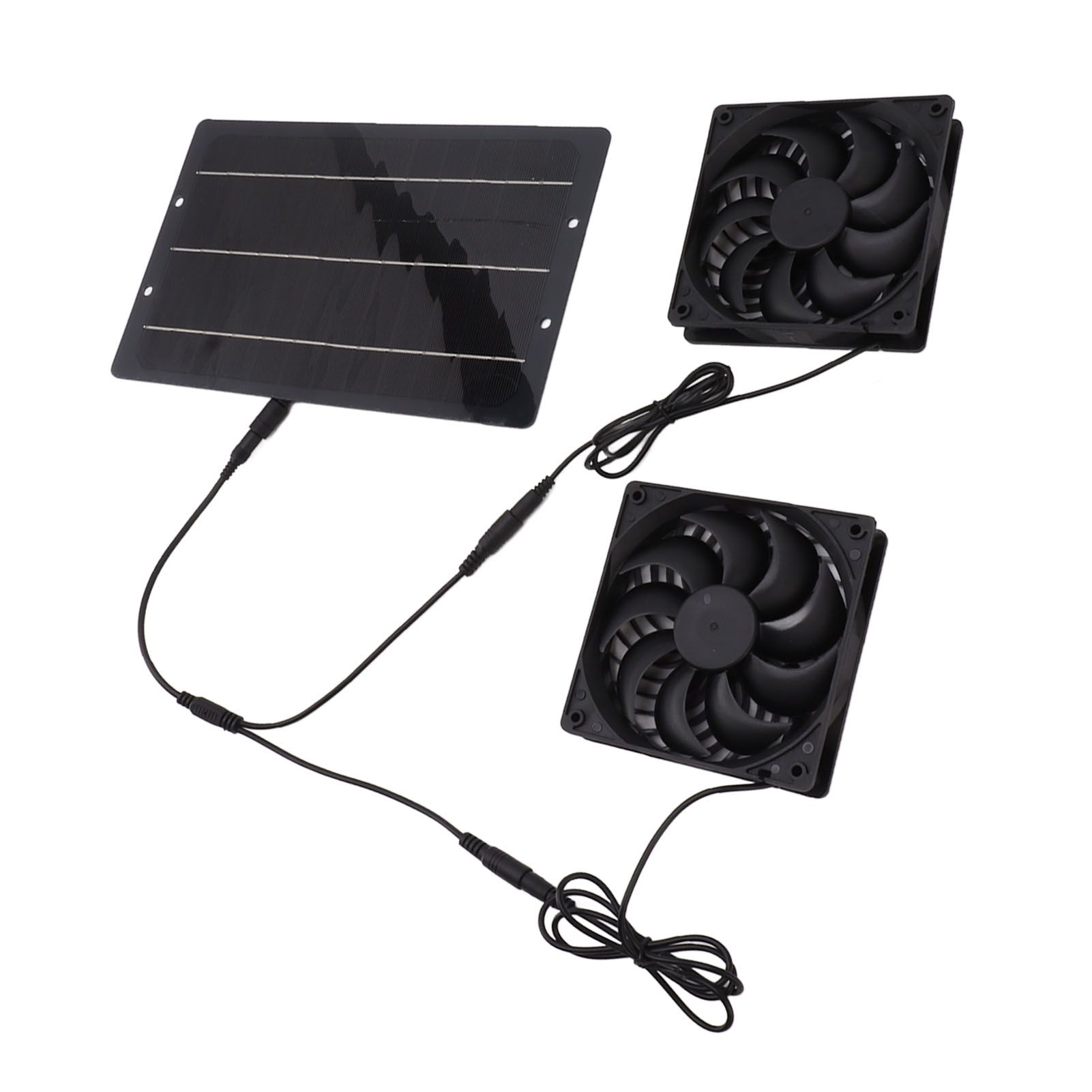 10W Solar Panel Fan Kit Weatherproof Solar Powered Dual Exhaust Fan Wall Mounted for Chicken Coops Greenhouses Sheds - Image 8