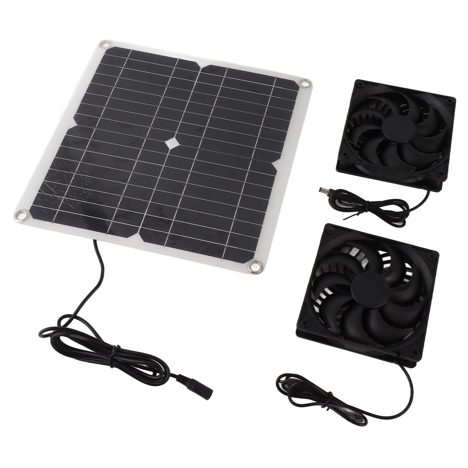 12W 12V Solar Panel Powered Fan Efficient Energy Conversion Solar Panel Dual Fan Kit - Image 6