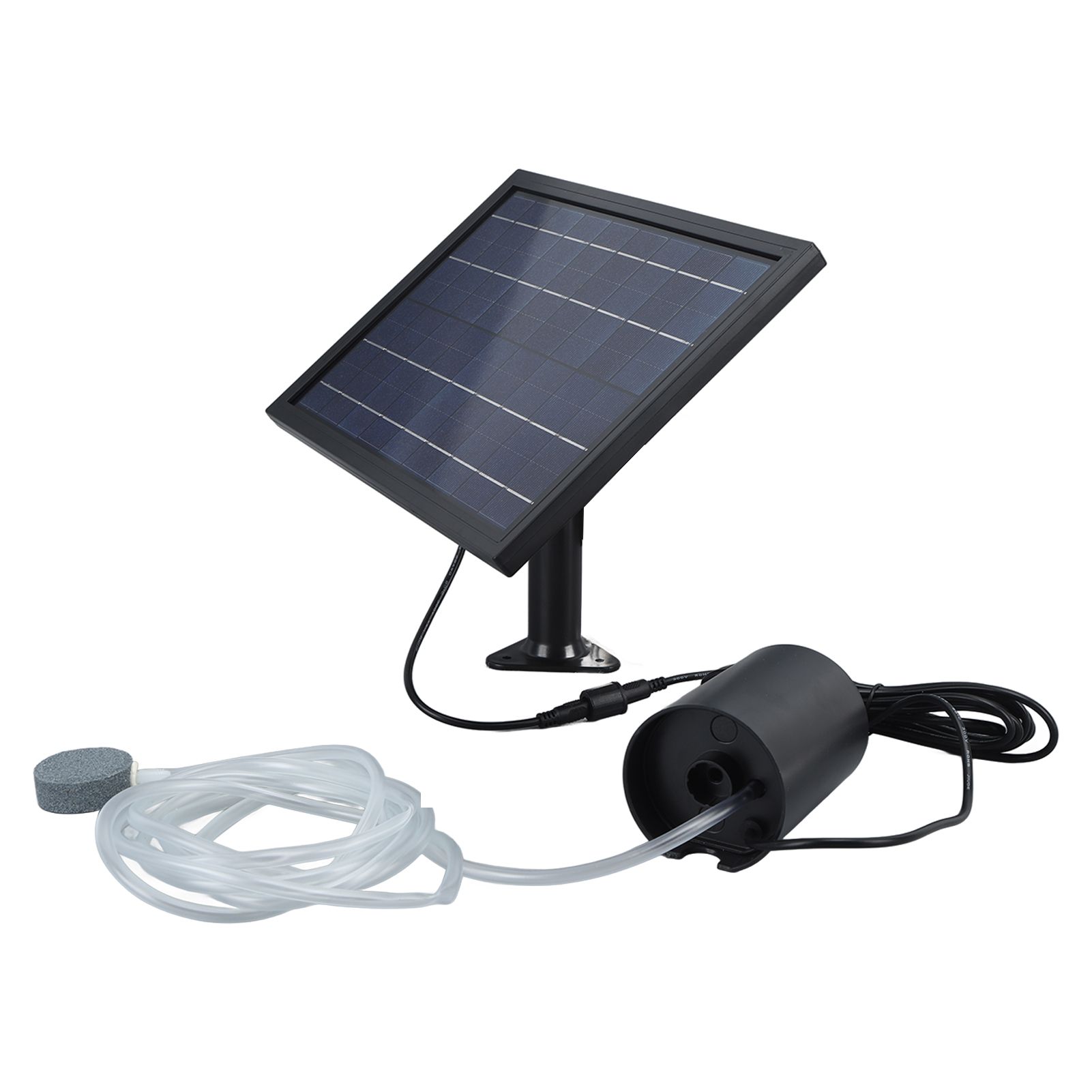 Solar Air Pump with 2 Bubble Stones with Hose 8W 10V 2400mAh ABS and Polysilicon Solar Oxygen Pump for Pond Pool - Image 4