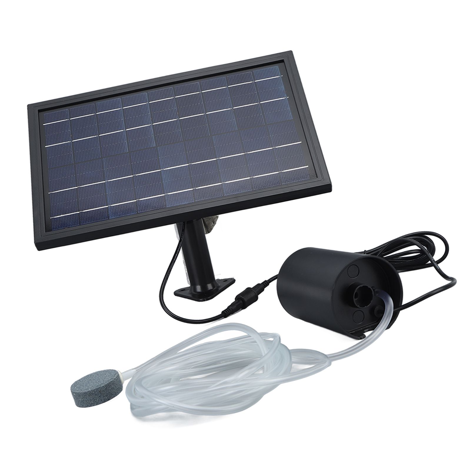 Solar Air Pump with 2 Bubble Stones with Hose 8W 10V 2400mAh ABS and Polysilicon Solar Oxygen Pump for Pond Pool - Image 5