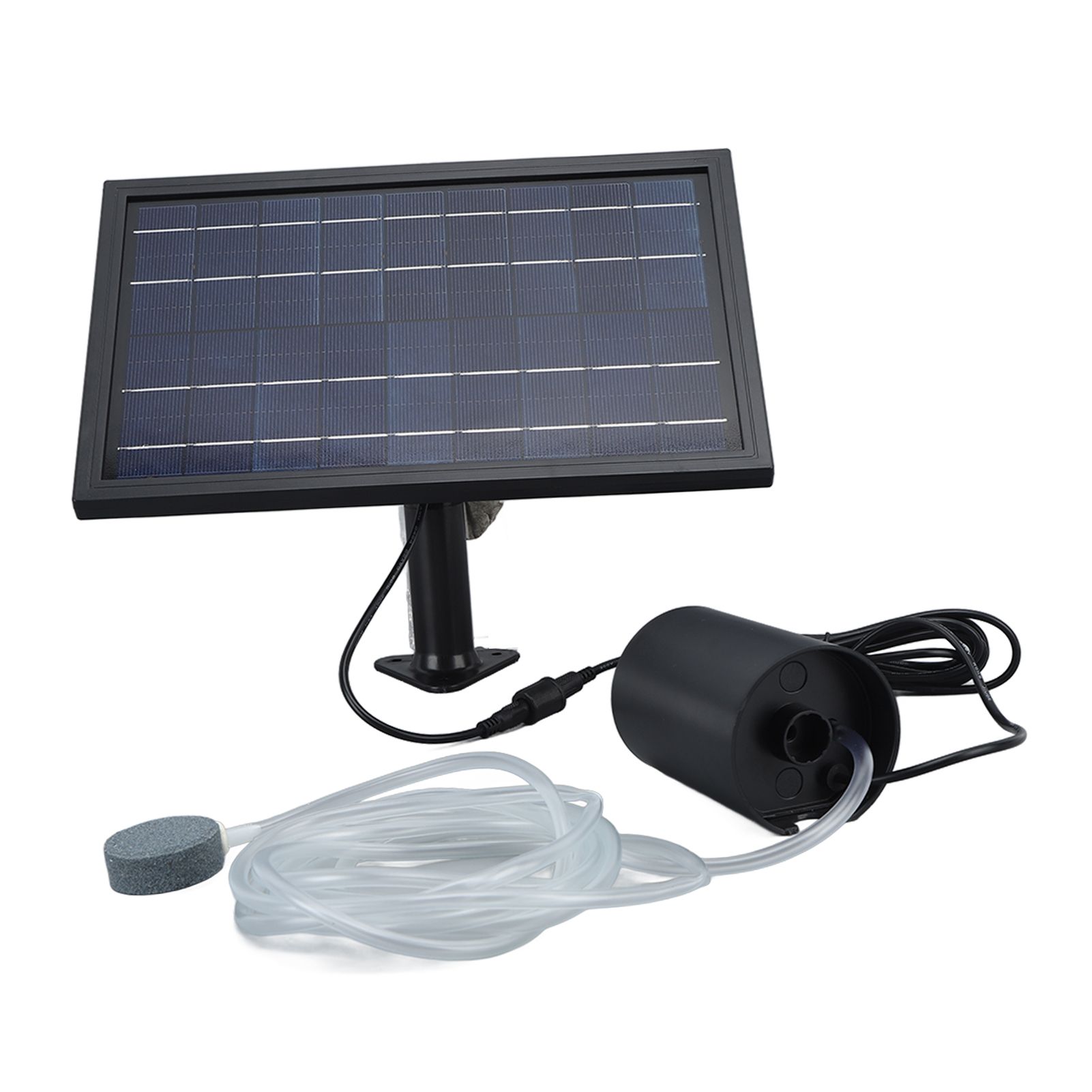 Solar Air Pump with 2 Bubble Stones with Hose 8W 10V 2400mAh ABS and Polysilicon Solar Oxygen Pump for Pond Pool - Image 7
