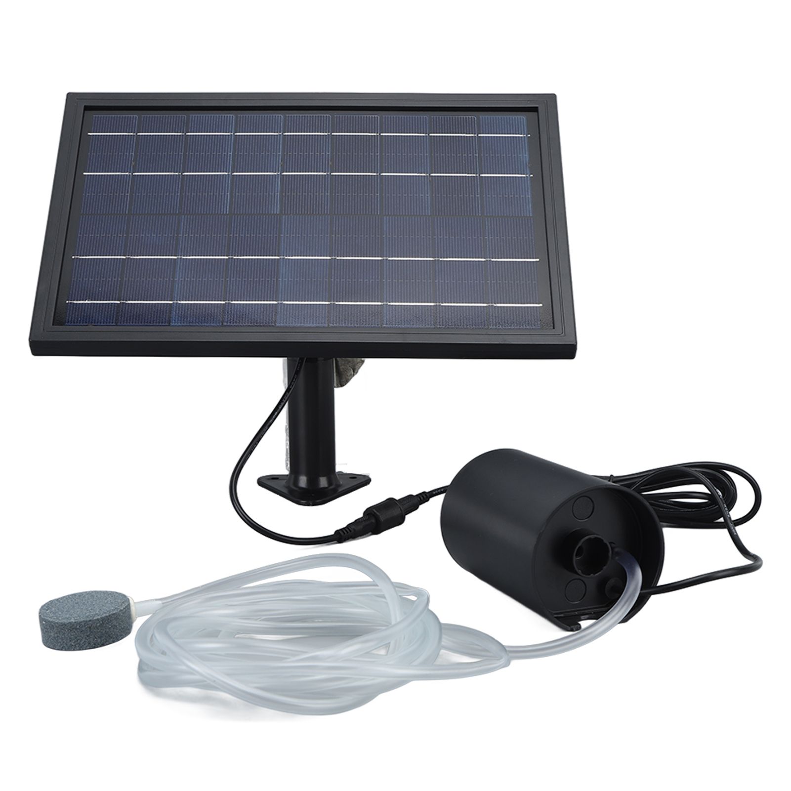 Solar Air Pump with 2 Bubble Stones with Hose 8W 10V 2400mAh ABS and Polysilicon Solar Oxygen Pump for Pond Pool - Image 8