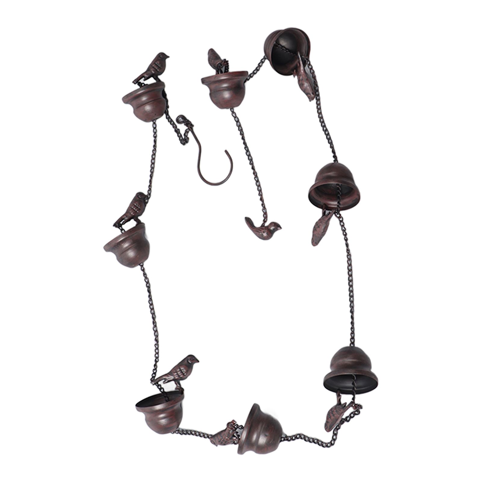 Rain Chain Outdoor Mobile Birds Cup Rain Chain Decorative Replacement for Gutters Downspouts - Image 4