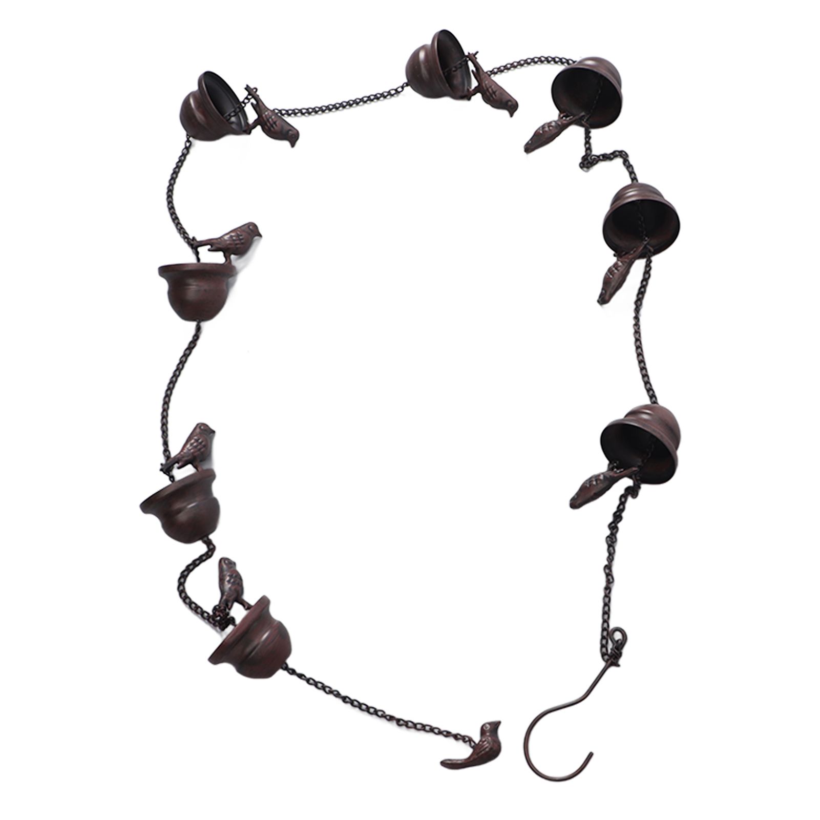 Rain Chain Outdoor Mobile Birds Cup Rain Chain Decorative Replacement for Gutters Downspouts - Image 6
