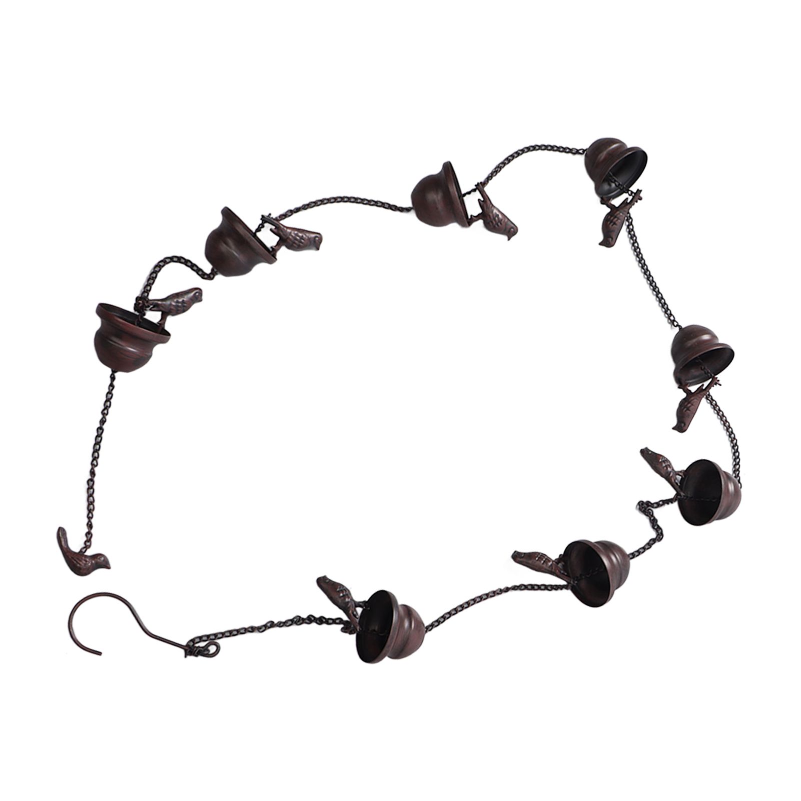 Rain Chain Outdoor Mobile Birds Cup Rain Chain Decorative Replacement for Gutters Downspouts - Image 7