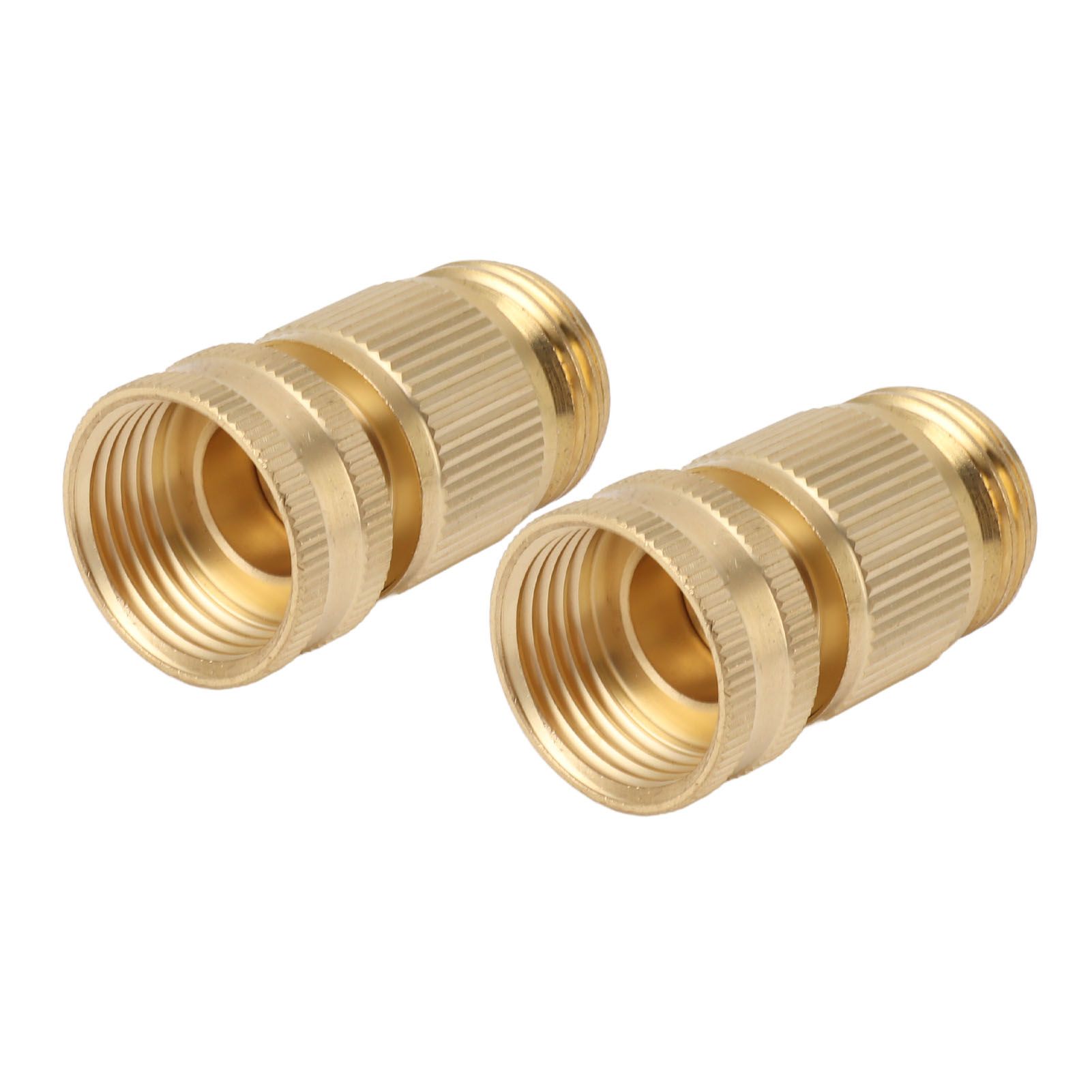 2PCS Water Hose Quick Connector Brass 3/4 Inch Male and Female Garden Hose Fitting Adapter for Repair - Image 5