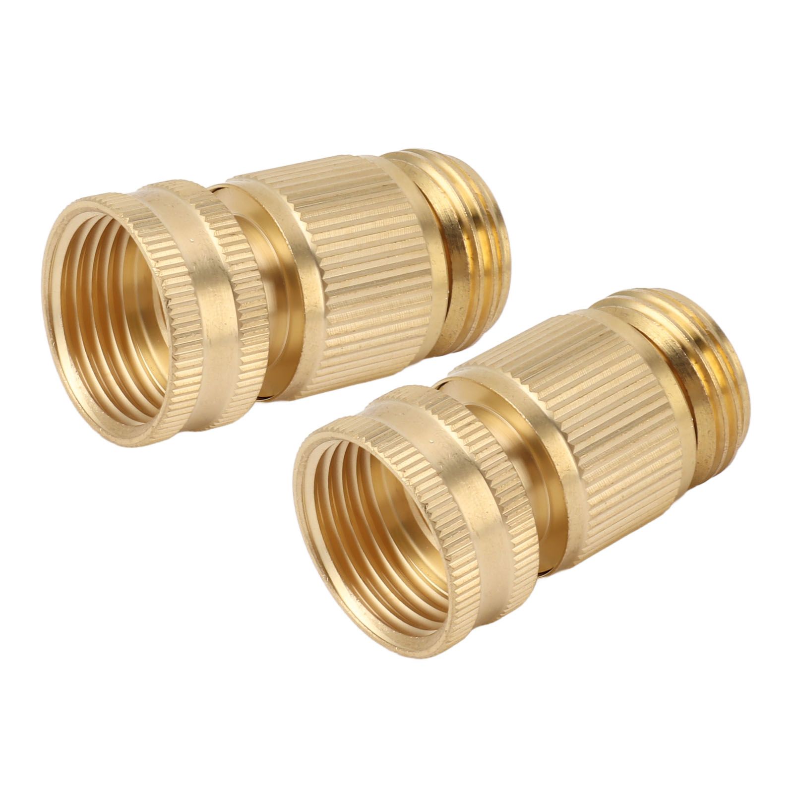 2PCS Water Hose Quick Connector Brass 3/4 Inch Male and Female Garden Hose Fitting Adapter for Repair - Image 6