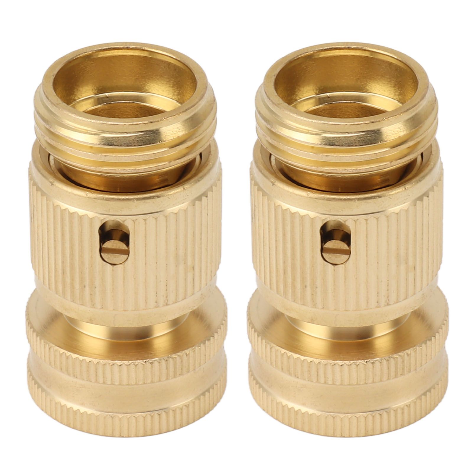 2PCS Water Hose Quick Connector Brass 3/4 Inch Male and Female Garden Hose Fitting Adapter for Repair - Image 7