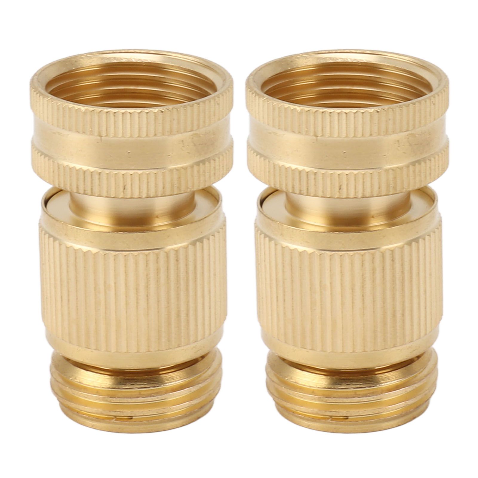 2PCS Water Hose Quick Connector Brass 3/4 Inch Male and Female Garden Hose Fitting Adapter for Repair - Image 8