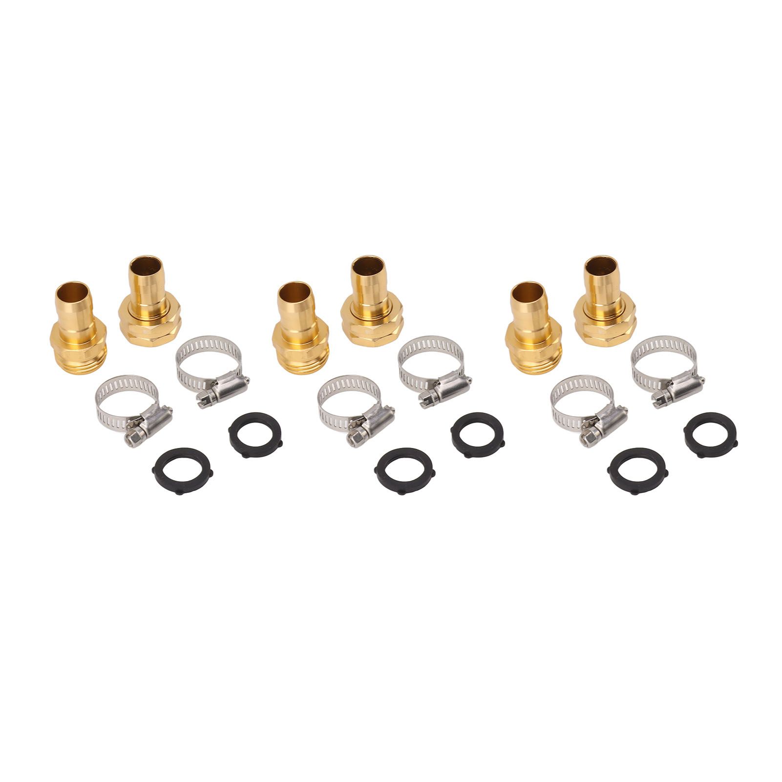 3 Set Garden Hose Repair Kit Hose Repair Connector with Clamps for 3/4 5/8 Garden Hose - Image 3