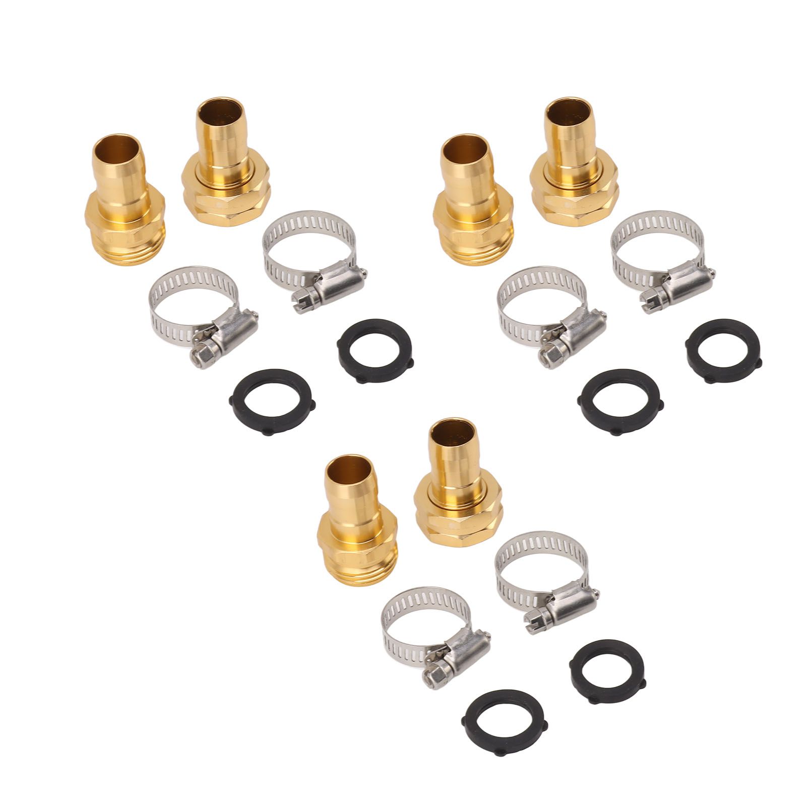 3 Set Garden Hose Repair Kit Hose Repair Connector with Clamps for 3/4 5/8 Garden Hose - Image 4