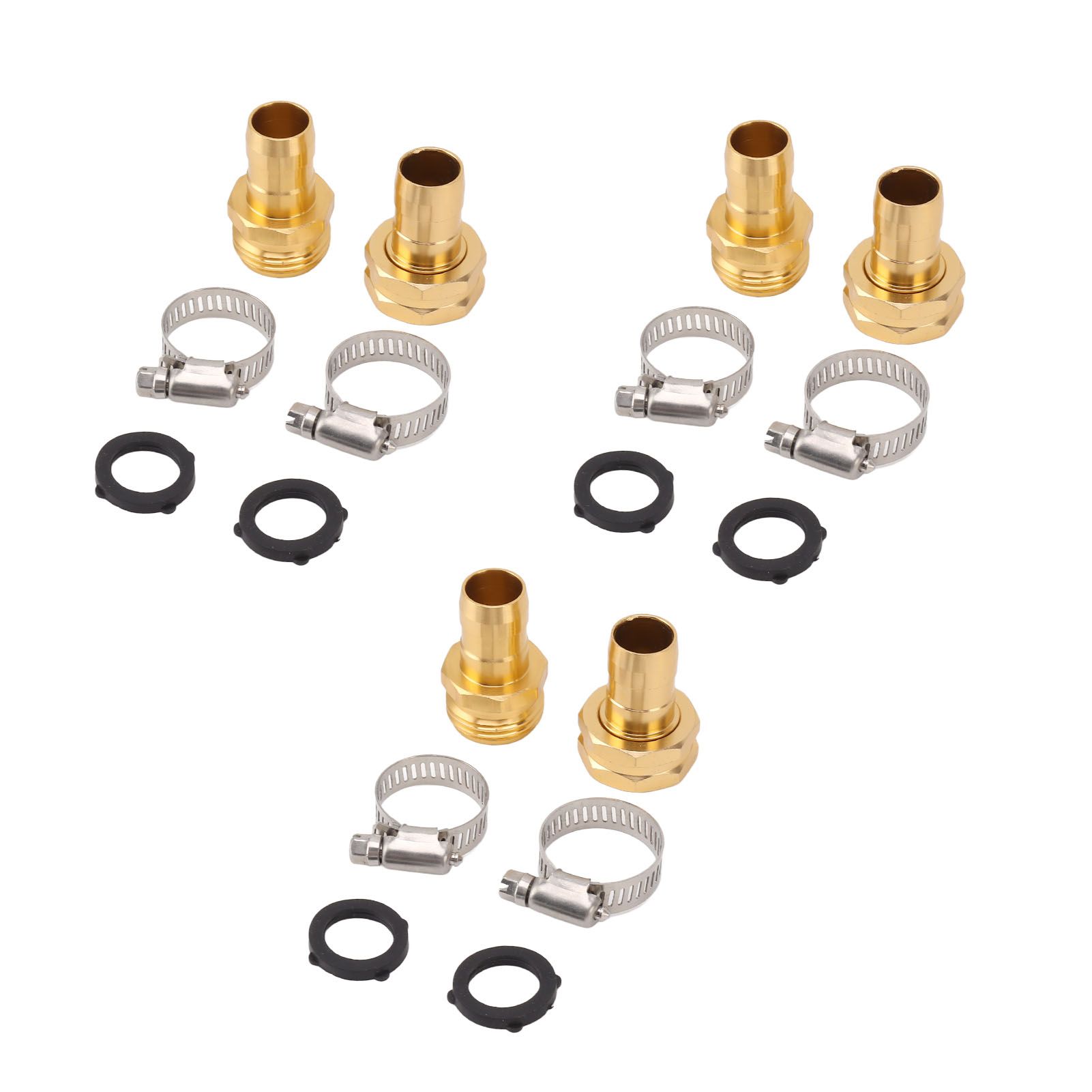 3 Set Garden Hose Repair Kit Hose Repair Connector with Clamps for 3/4 5/8 Garden Hose - Image 5