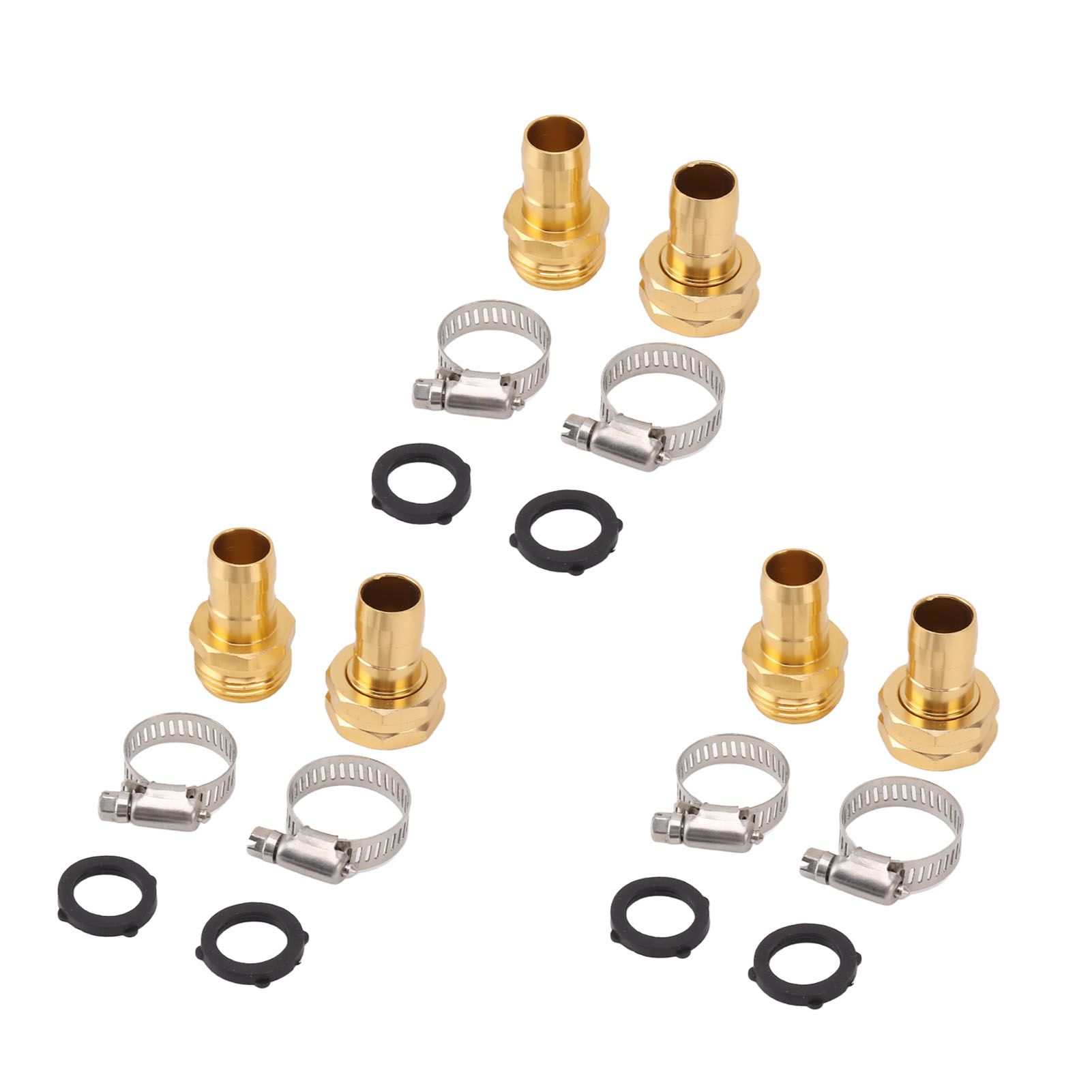 3 Set Garden Hose Repair Kit Hose Repair Connector with Clamps for 3/4 5/8 Garden Hose - Image 6