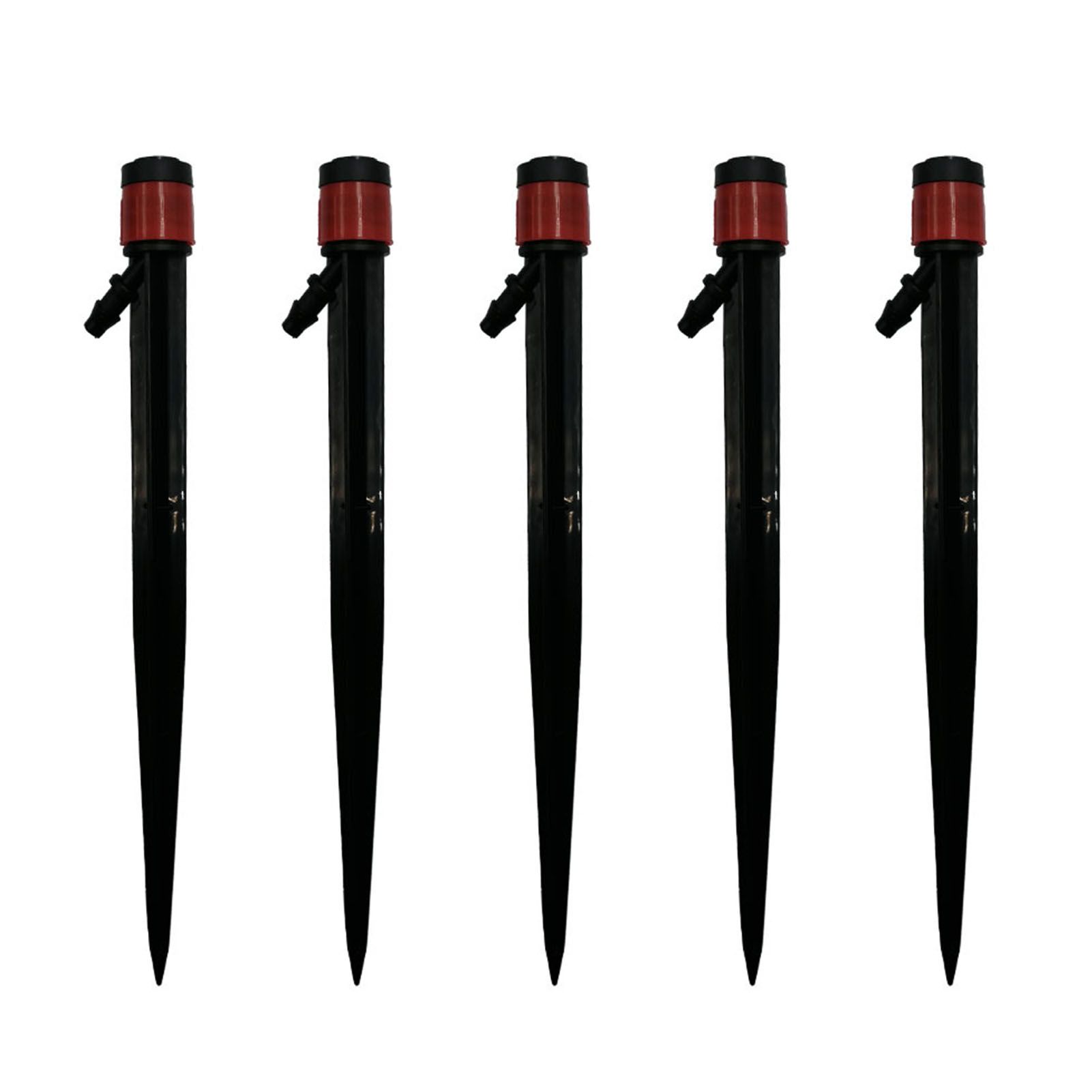 100pcs Drip Emitters 360 Degree Adjustable Water Flow Drippers Sprayer for Patio Lawn Bed Watering System 13cm / 5.1in Red - Image 2