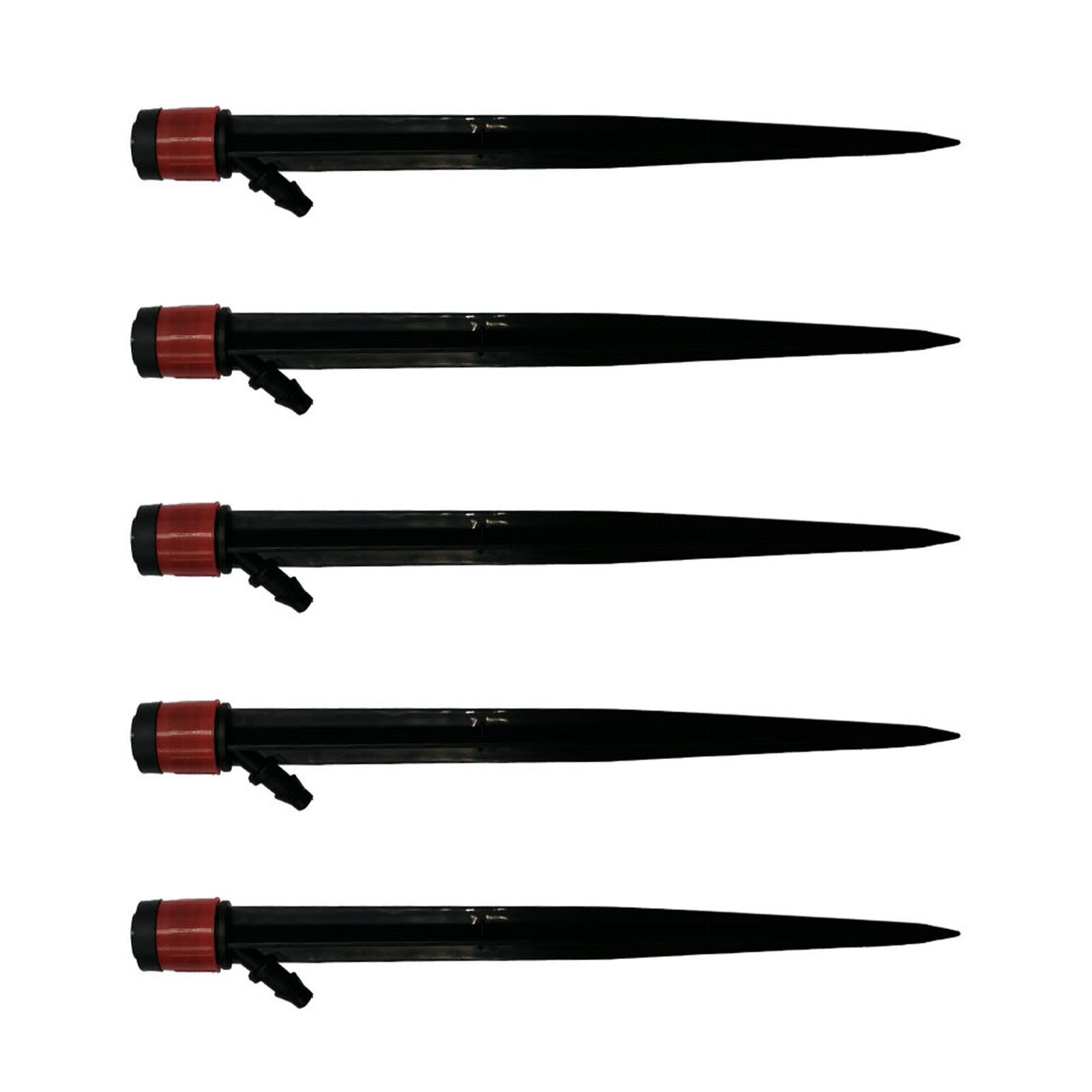 100pcs Drip Emitters 360 Degree Adjustable Water Flow Drippers Sprayer for Patio Lawn Bed Watering System 13cm / 5.1in Red - Image 3