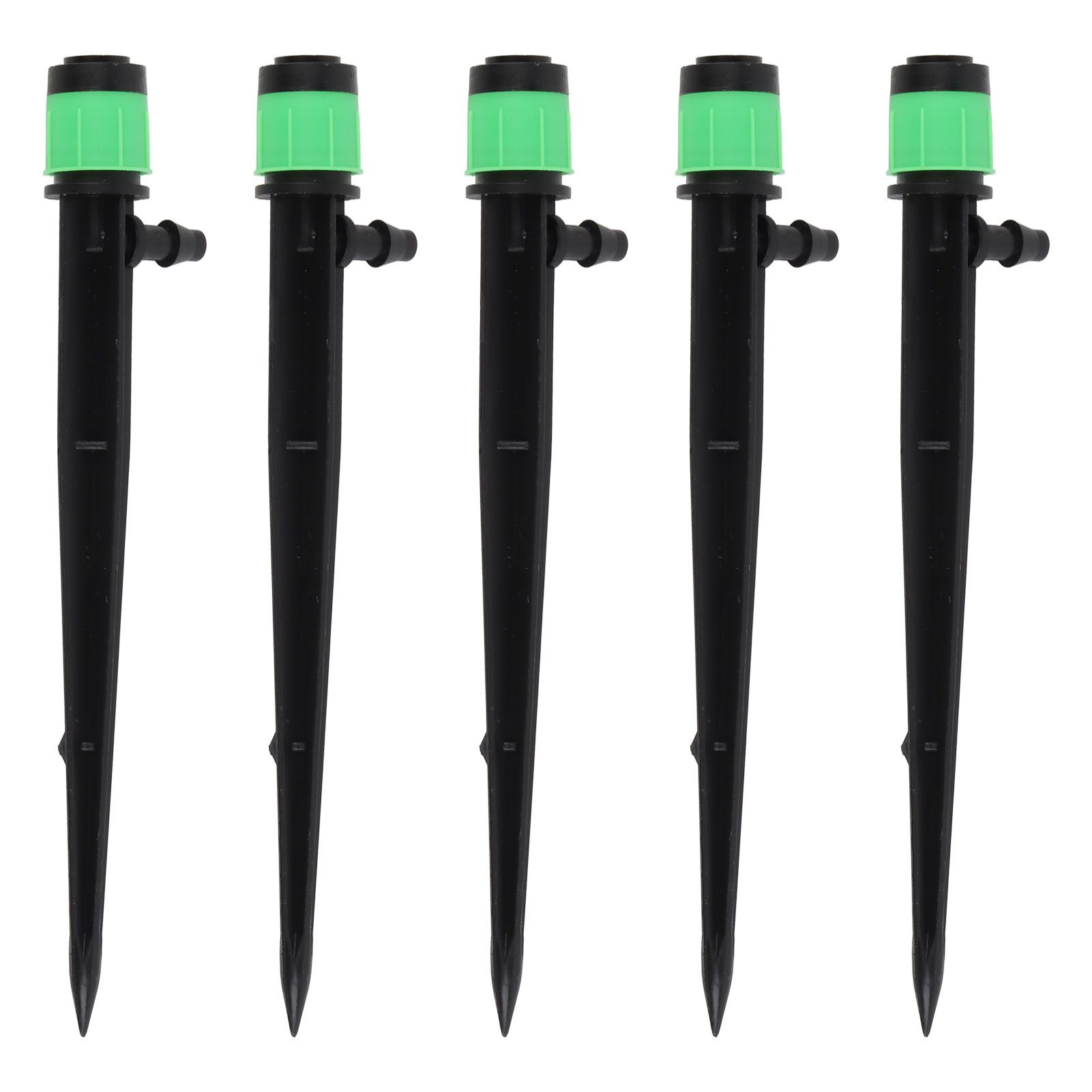 100pcs Drip Emitters 360 Degree Adjustable Water Flow Drippers Sprayer for Patio Lawn Bed Watering System 13cm / 5.1in Green - Image 2