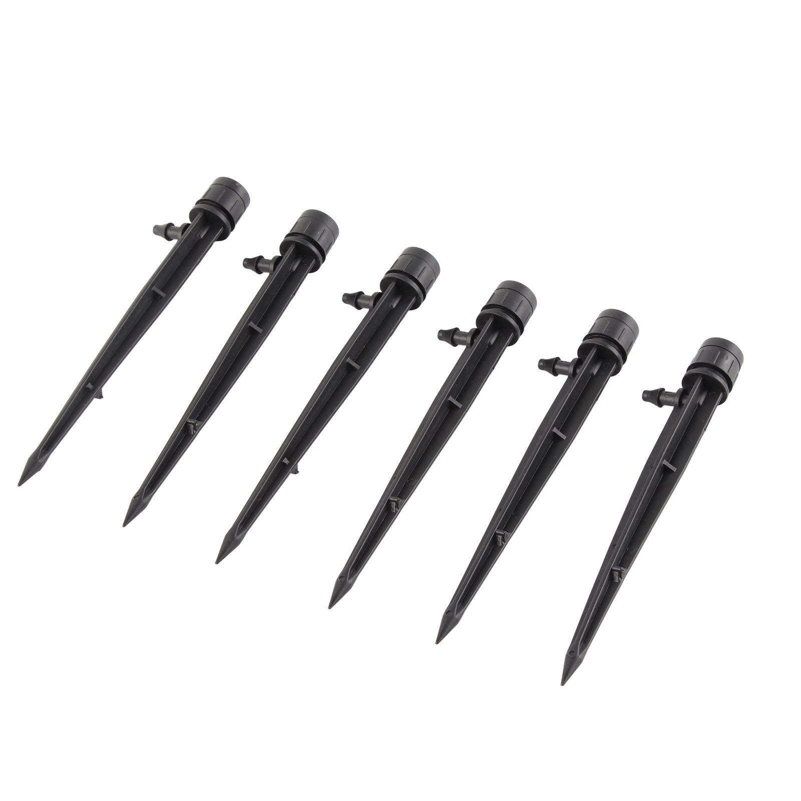 100pcs Drip Emitters 360 Degree Adjustable Water Flow Drippers Sprayer for Patio Lawn Bed Watering System 13cm / 5.1in Black - Image 2