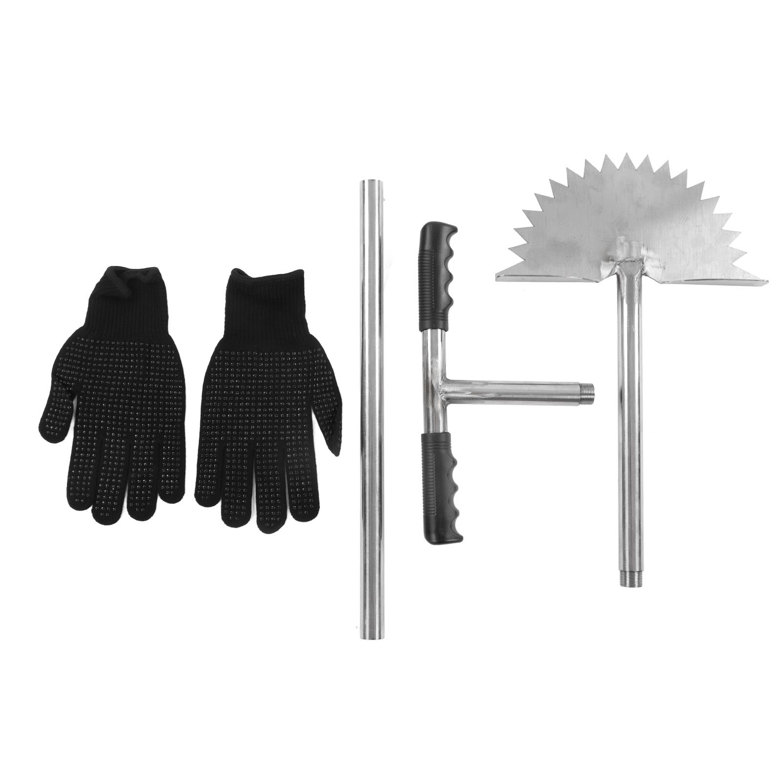Manual Lawn Edger with Saw Tooth Blade Half Moon Edger Lawn Tool with T Grip Handle for Cleaning Edges Along Sidewalks - Image 1