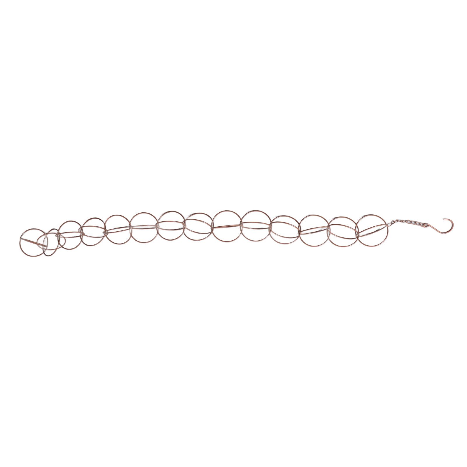 Metal Rain Chain Drainage Function Decorative Ring Wind Chime with Hook for Home Balcony Patio - Image 6