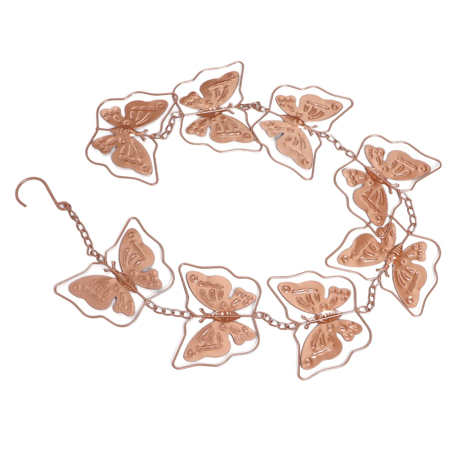 Butterfly Rain Chain Metal Outdoor Decorative Downspout Hanging Drainage Rain Catcher - Image 1