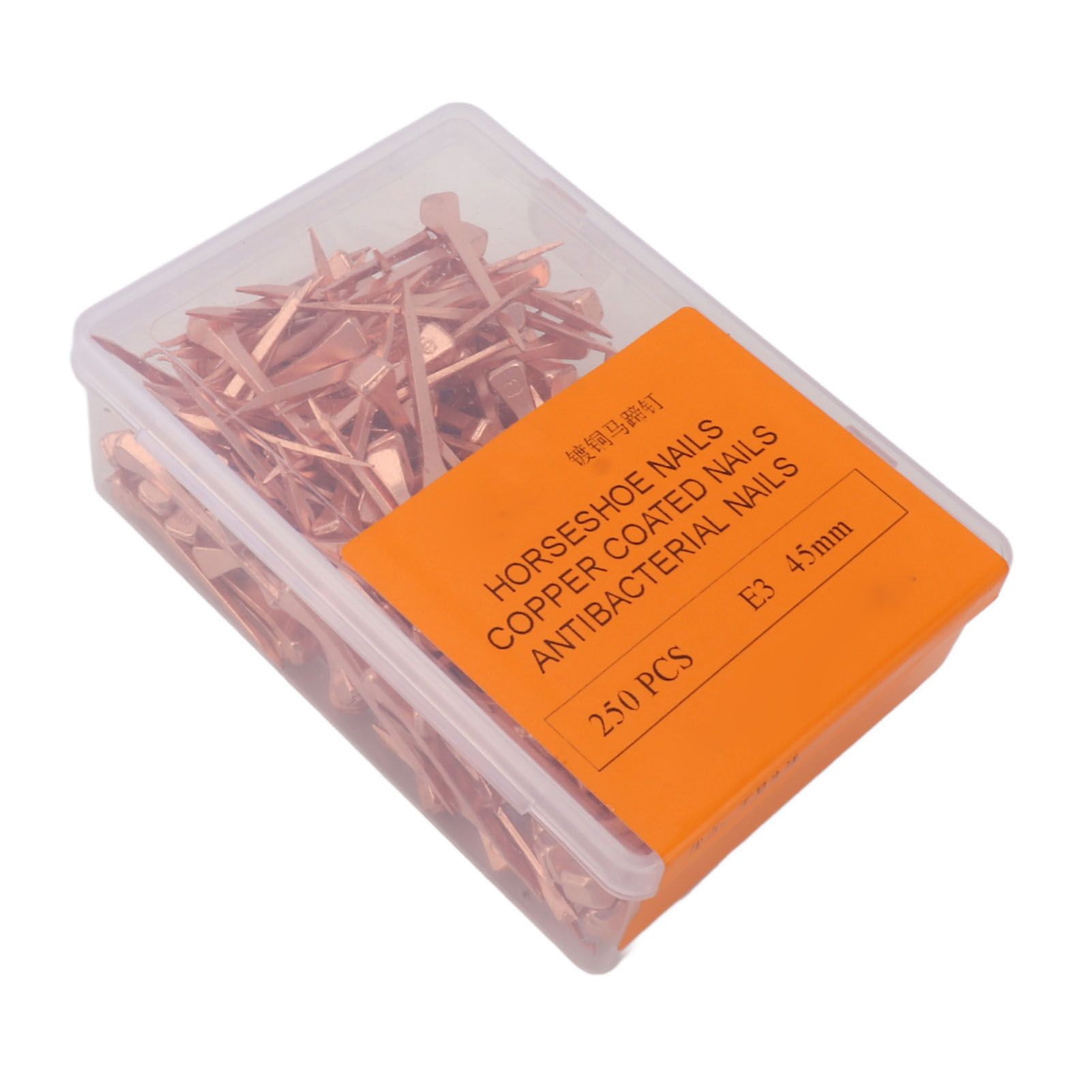 250Pcs Horseshoe Nails Copper Plated Rustproof Equestrian Riding Equipment Pet Supplies 45mm E3 - Image 6