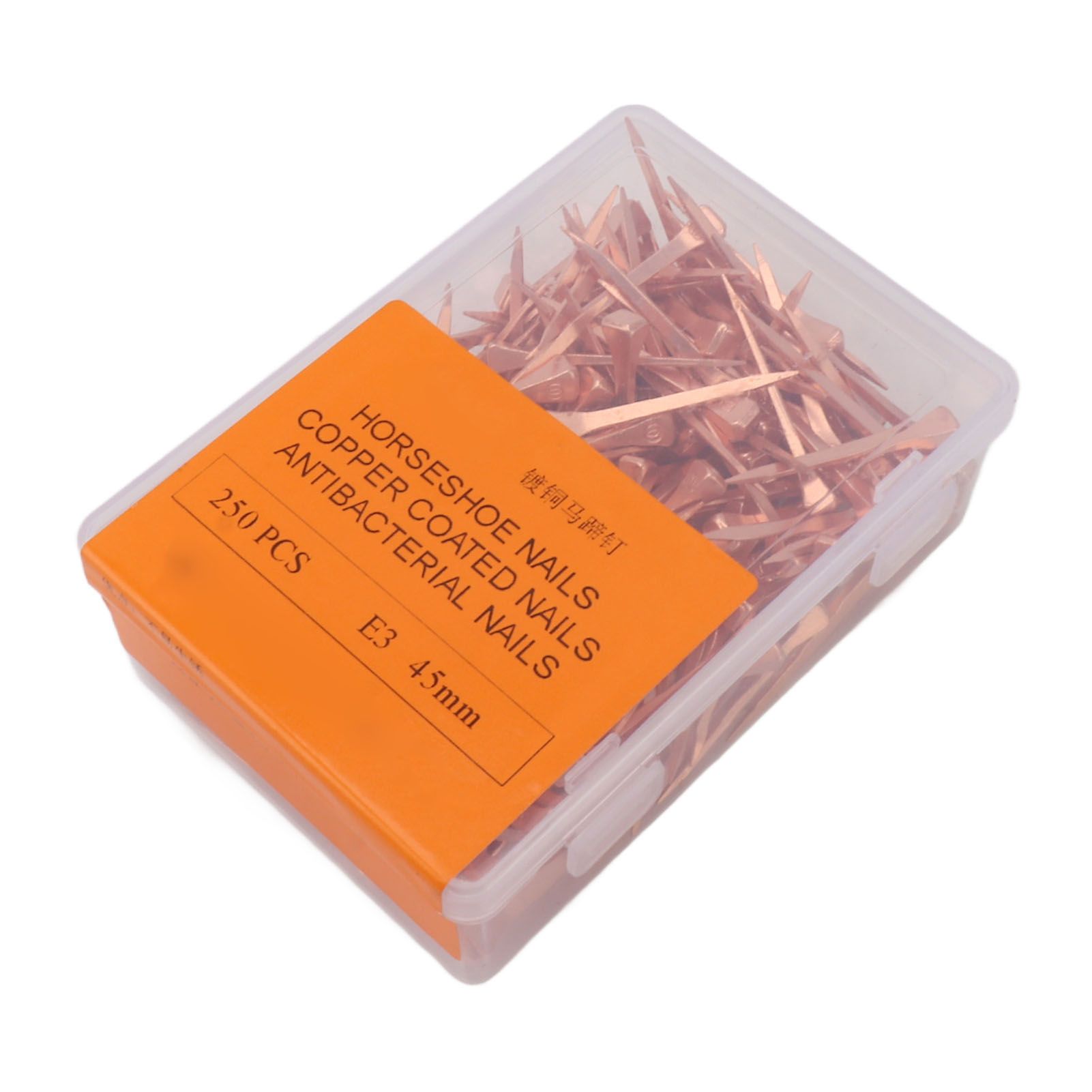 250Pcs Horseshoe Nails Copper Plated Rustproof Equestrian Riding Equipment Pet Supplies 45mm E3 - Image 7
