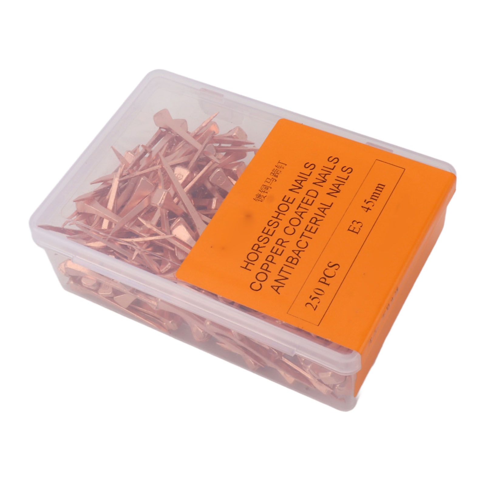 250Pcs Horseshoe Nails Copper Plated Rustproof Equestrian Riding Equipment Pet Supplies 45mm E3 - Image 8