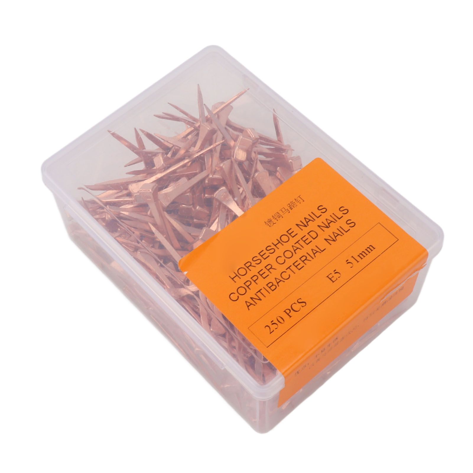 250Pcs Horseshoe Nails Copper Plated Rustproof Equestrian Riding Equipment Pet Supplies 51mm E5 - Image 3