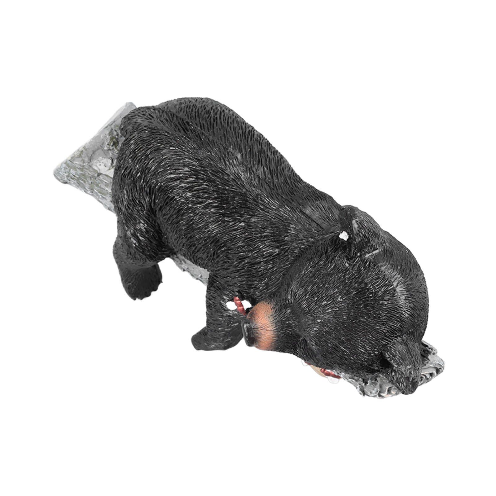 Black Bear Figurine Resin Funny Cute Exquisite Animal Art Statue for Garden Yard Decoration - Image 3